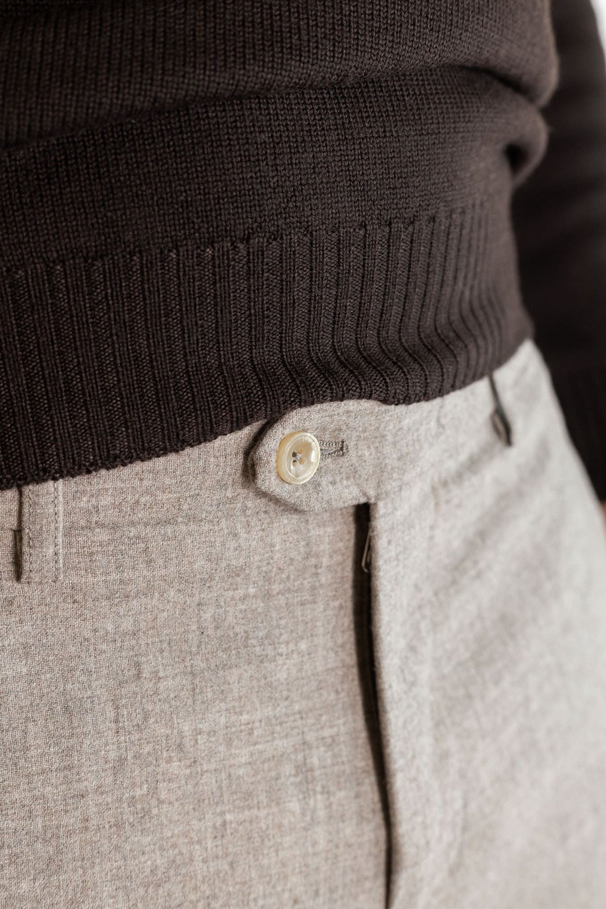PESCAROLO Pantaloni "Evo" Lana Cashmere Beige