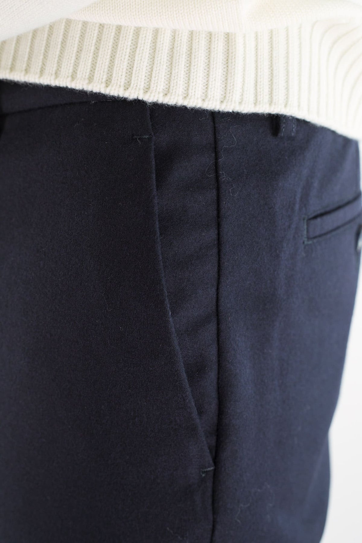 PESCAROLO Pantaloni "Evo" Lana Cashmere Blu Scuro