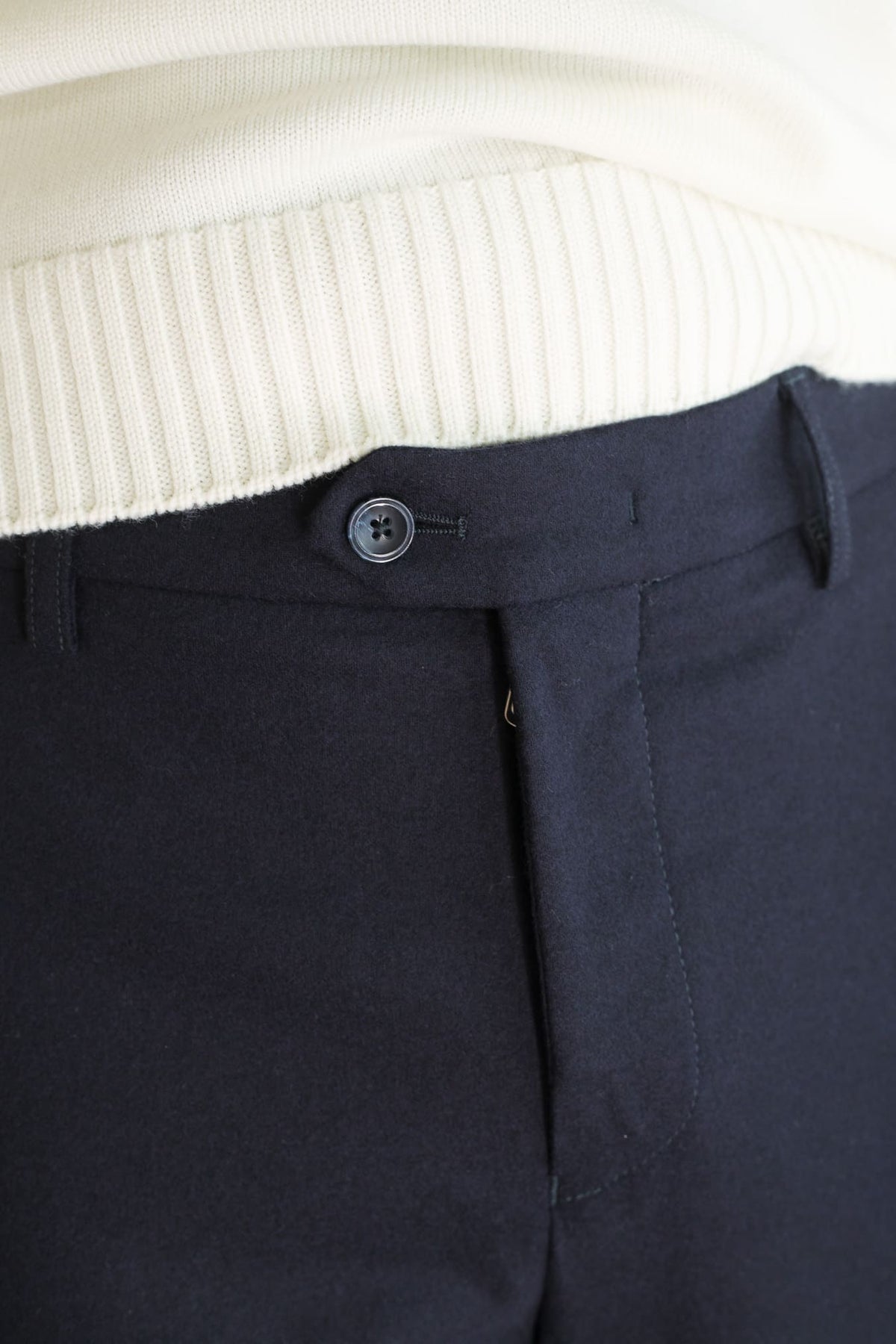 PESCAROLO Pantaloni "Evo" Lana Cashmere Blu Scuro