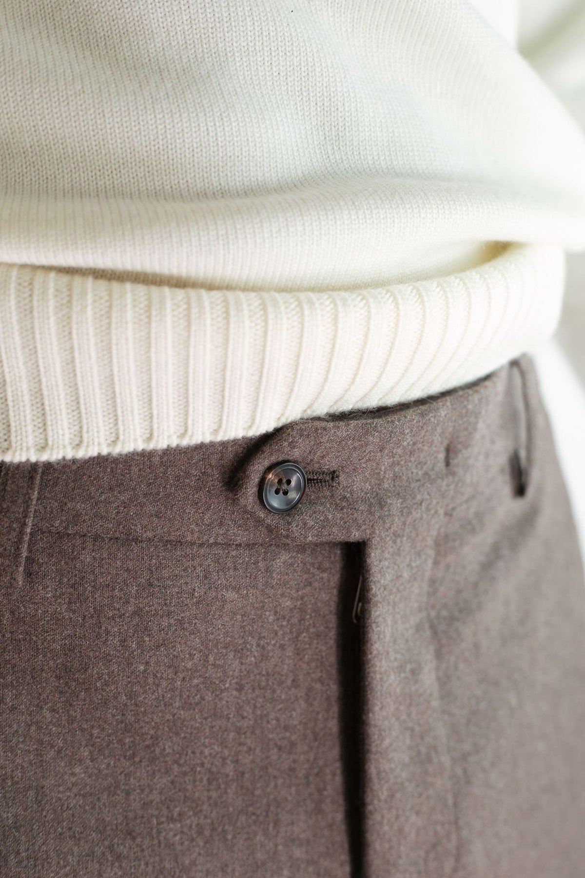 PESCAROLO Pantaloni "Evo" Lana Cashmere Marrone