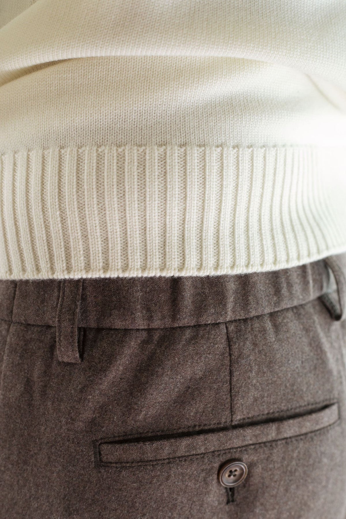 PESCAROLO Pantaloni "Evo" Lana Cashmere Marrone