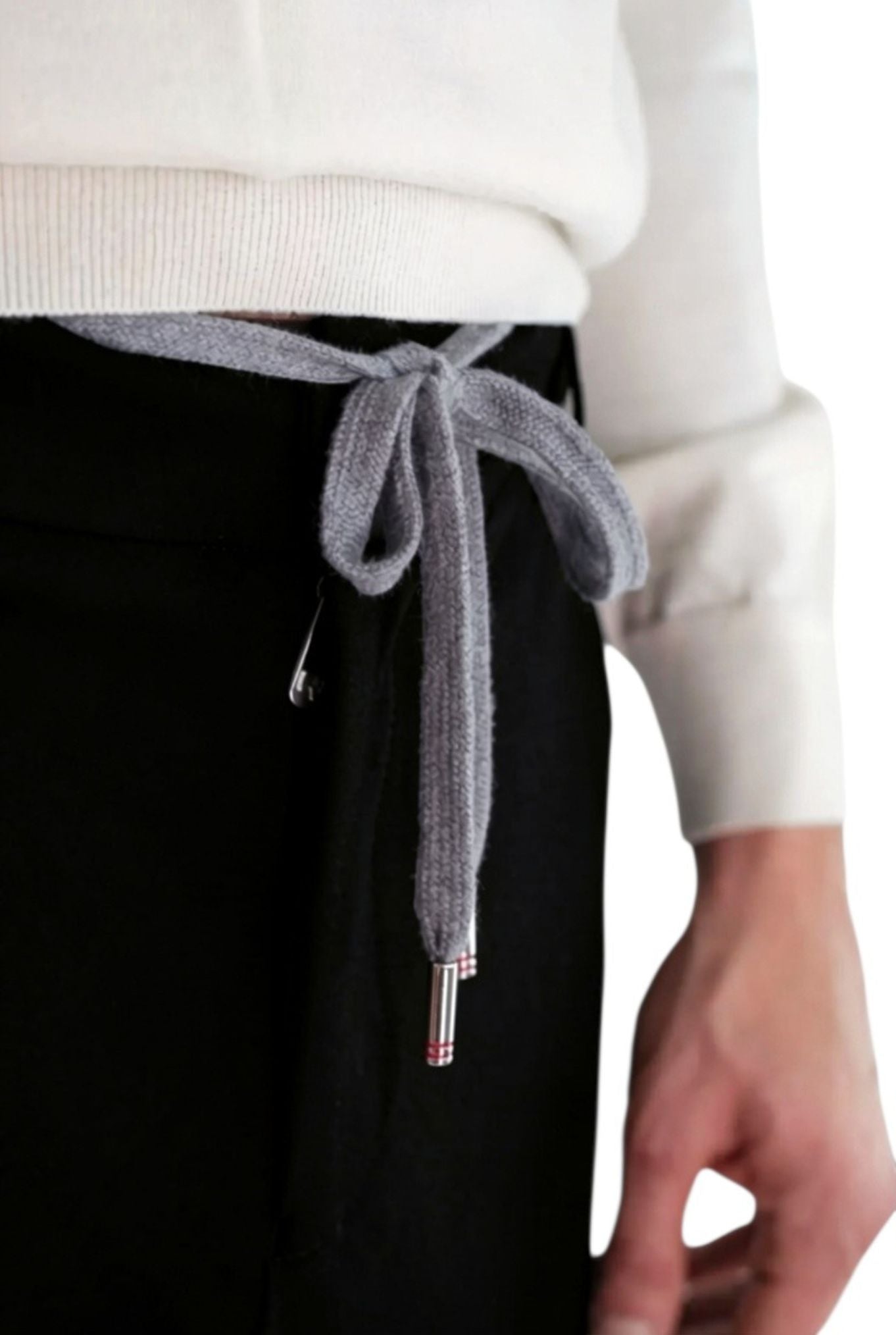 PESCAROLO Pantaloni Cashmere "Manu" Coulisse Removibile Nero