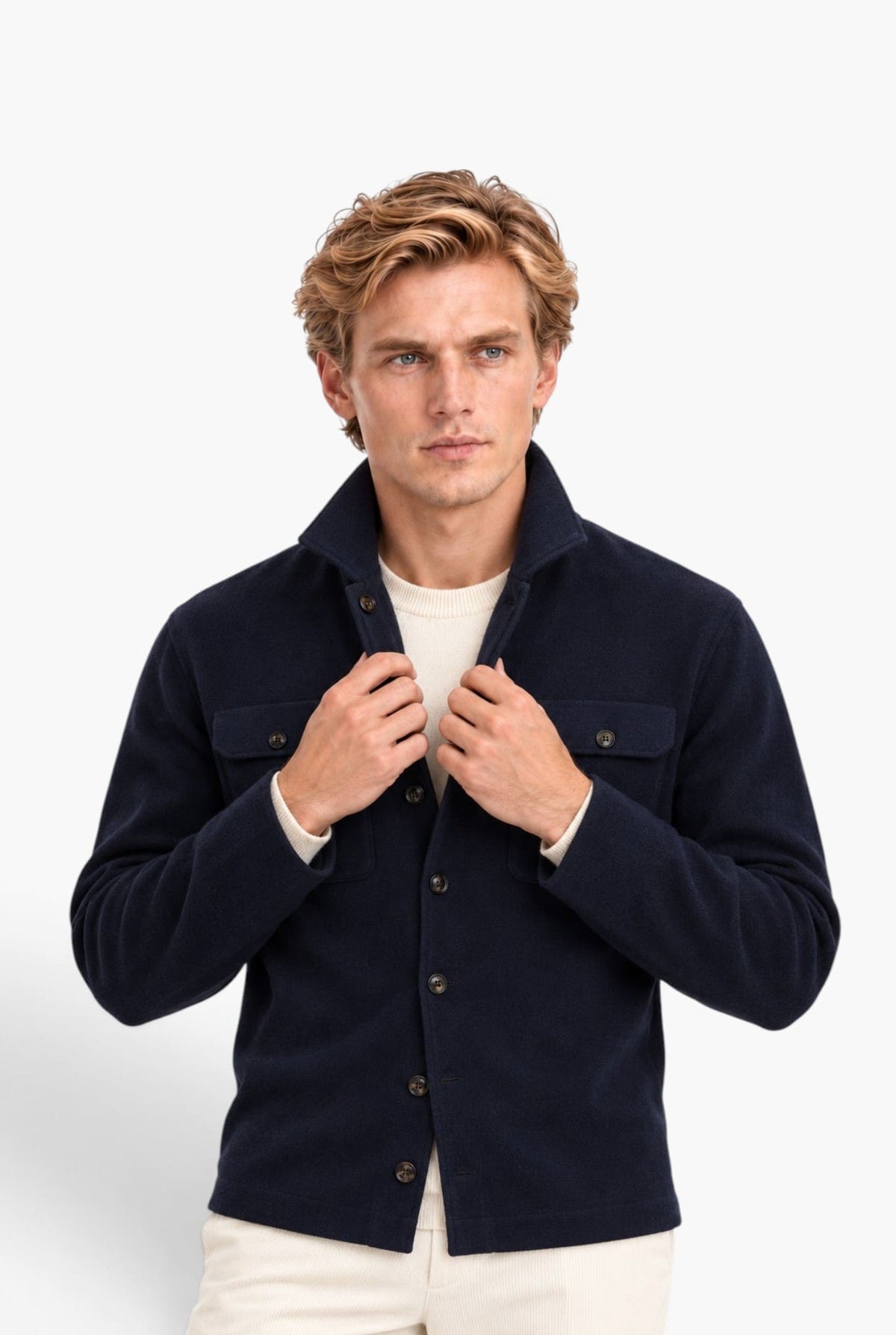 PIACENZA 1733 Overshirt Cashmere Blu Navy