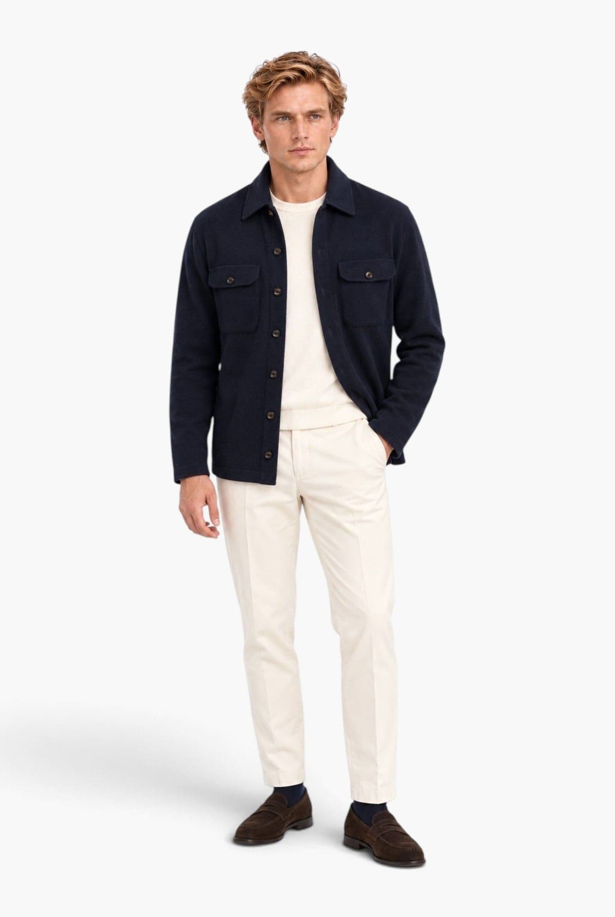 PIACENZA 1733 Overshirt Cashmere Blu Navy