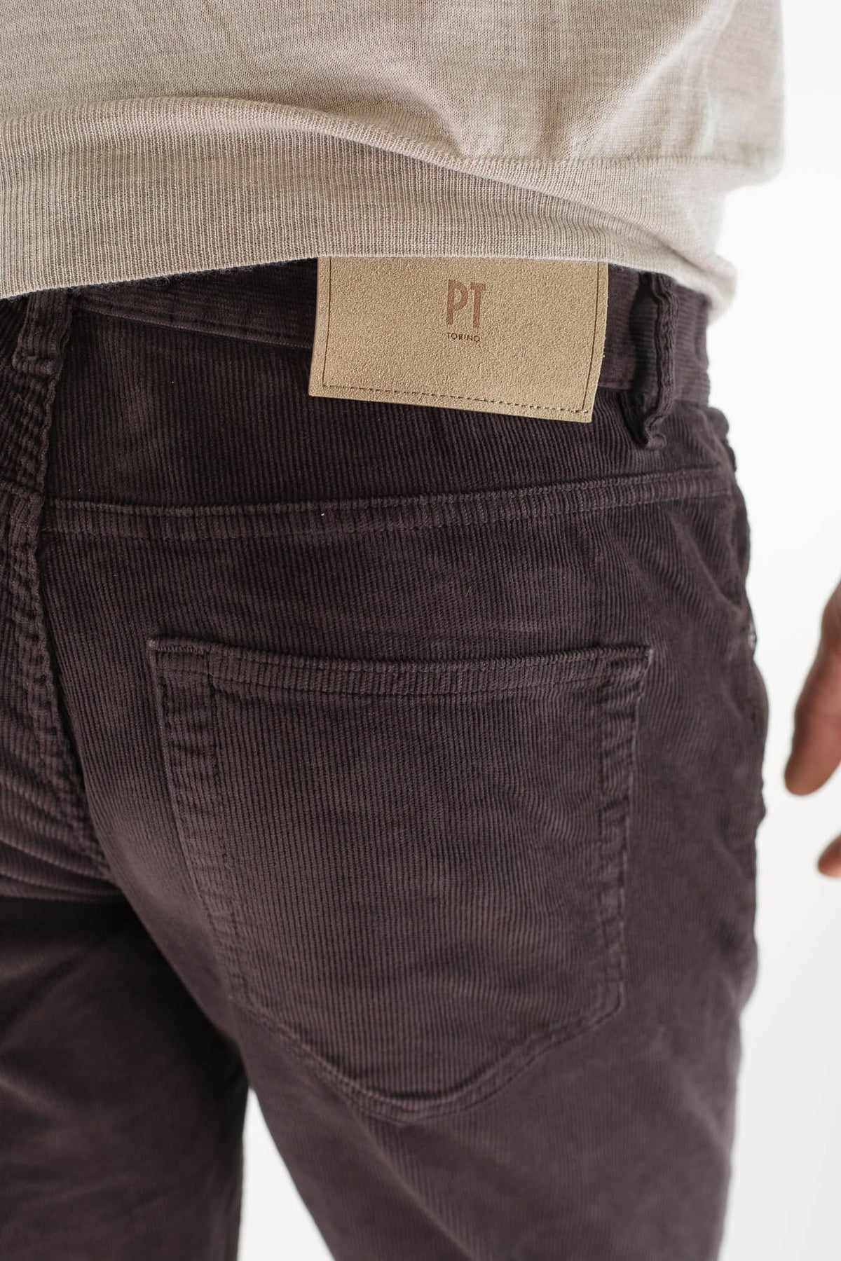 PT Pantaloni Velluto "Reggae" 5 Tasche Testa Moro
