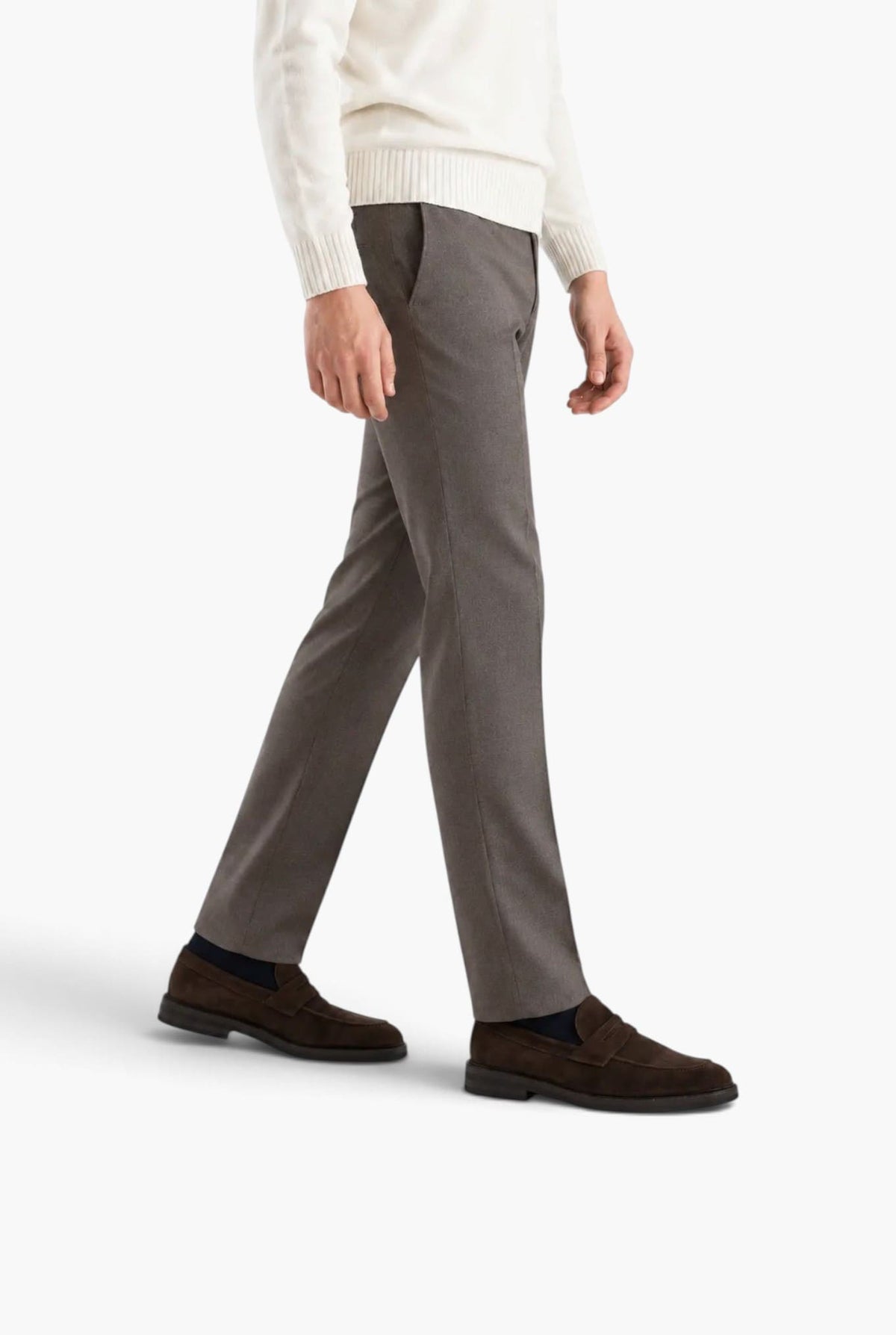 PT Pantaloni Flanella Lana Tortora