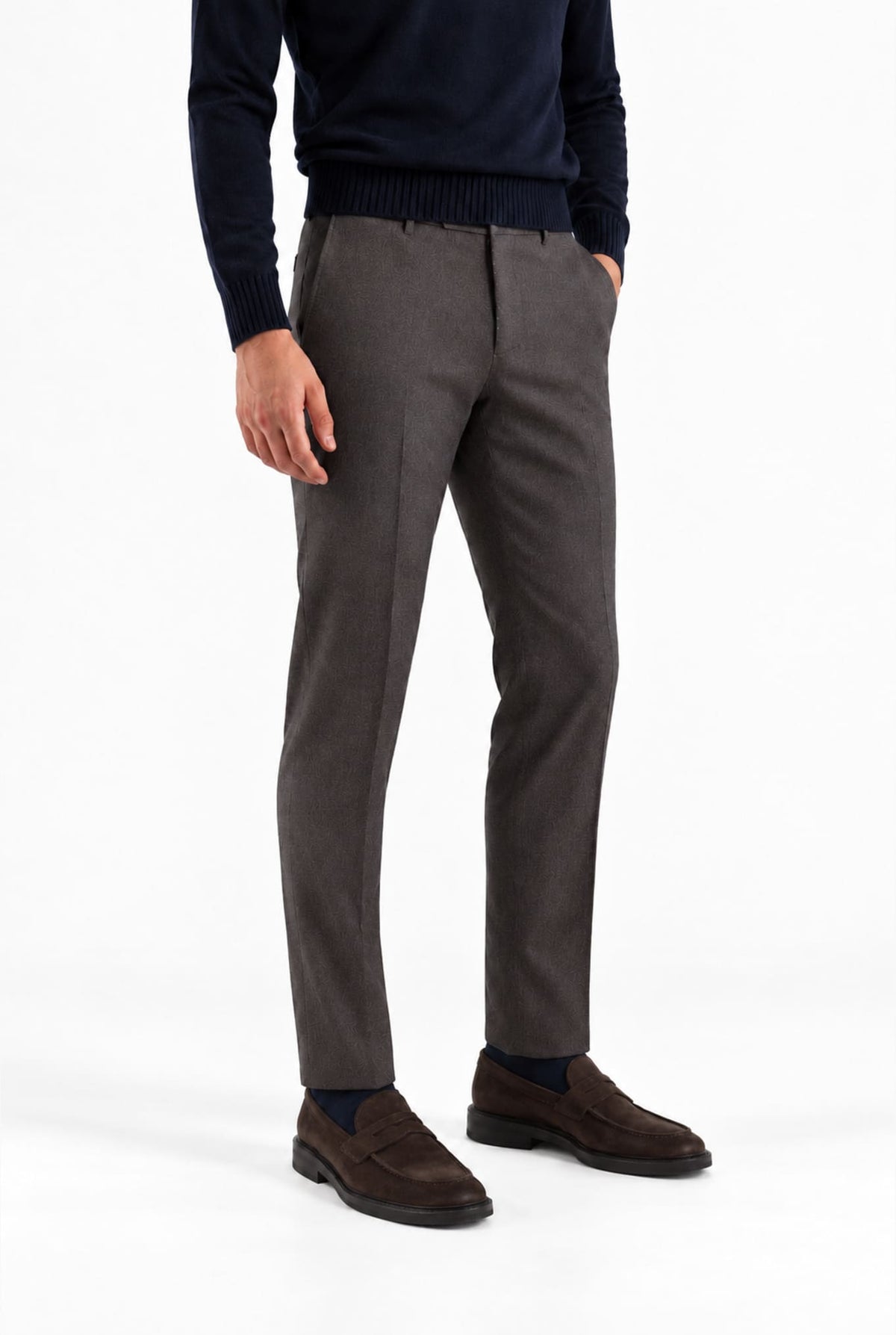 PT Pantaloni Flanella Lana Marrone