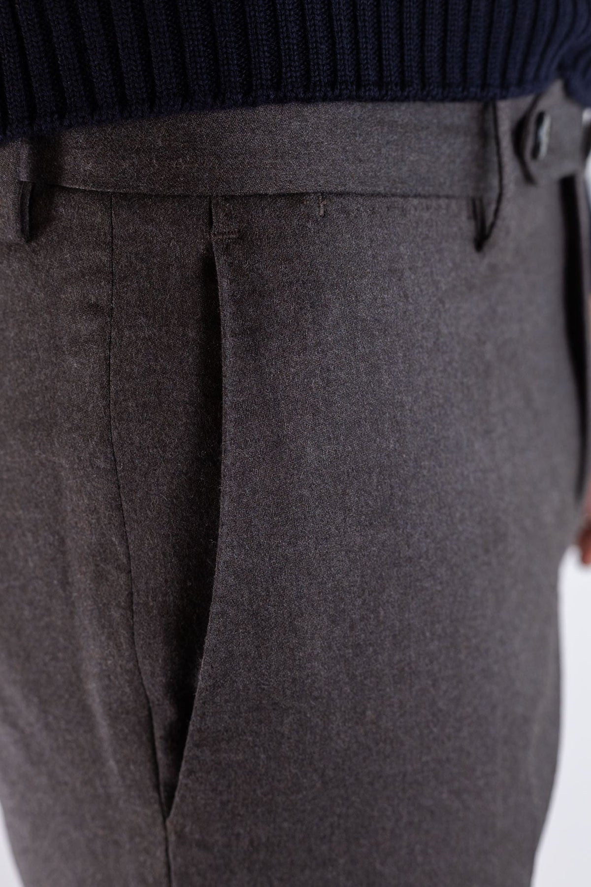 PT Pantaloni Flanella Lana Marrone