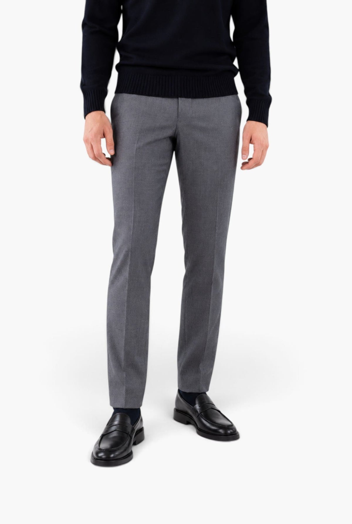 PT Pantaloni Flanella Lana Grigio Medio