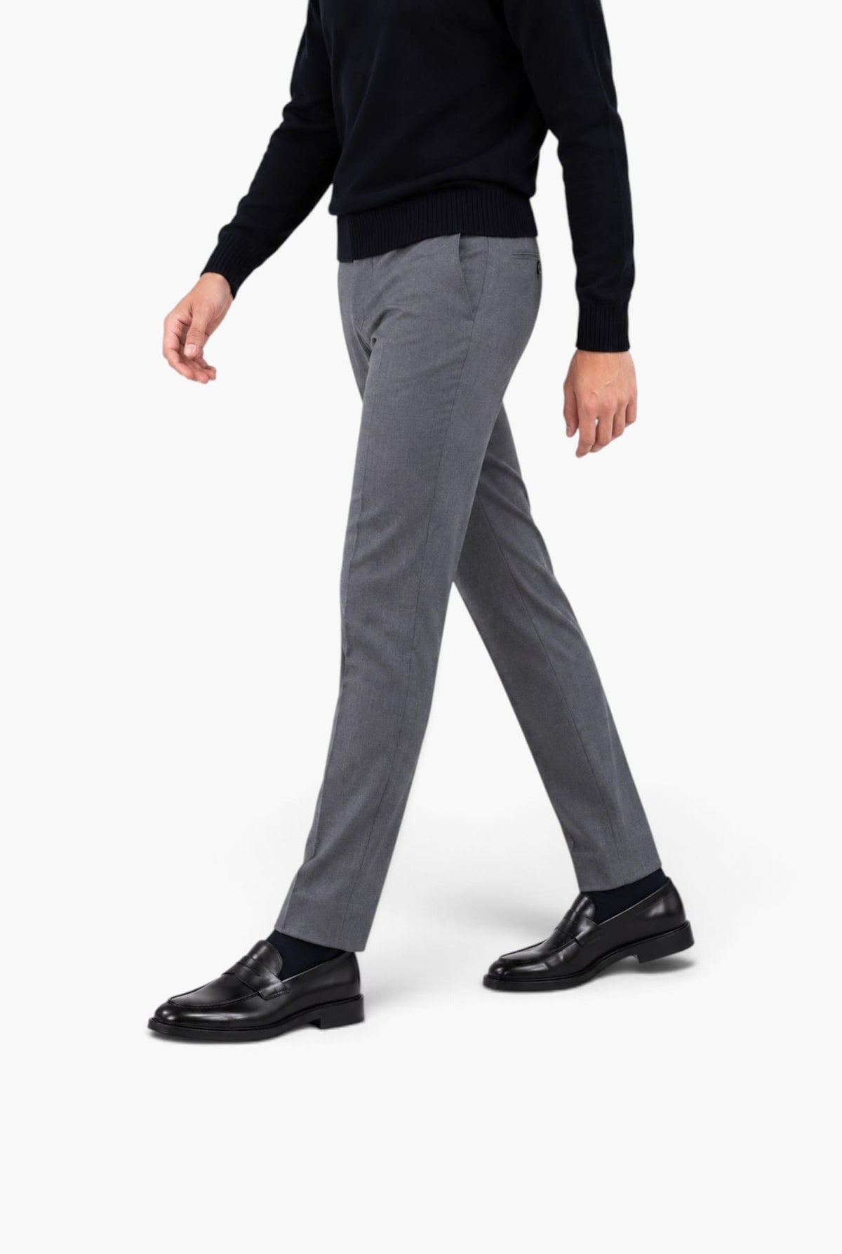 PT Pantaloni Flanella Lana Grigio Medio