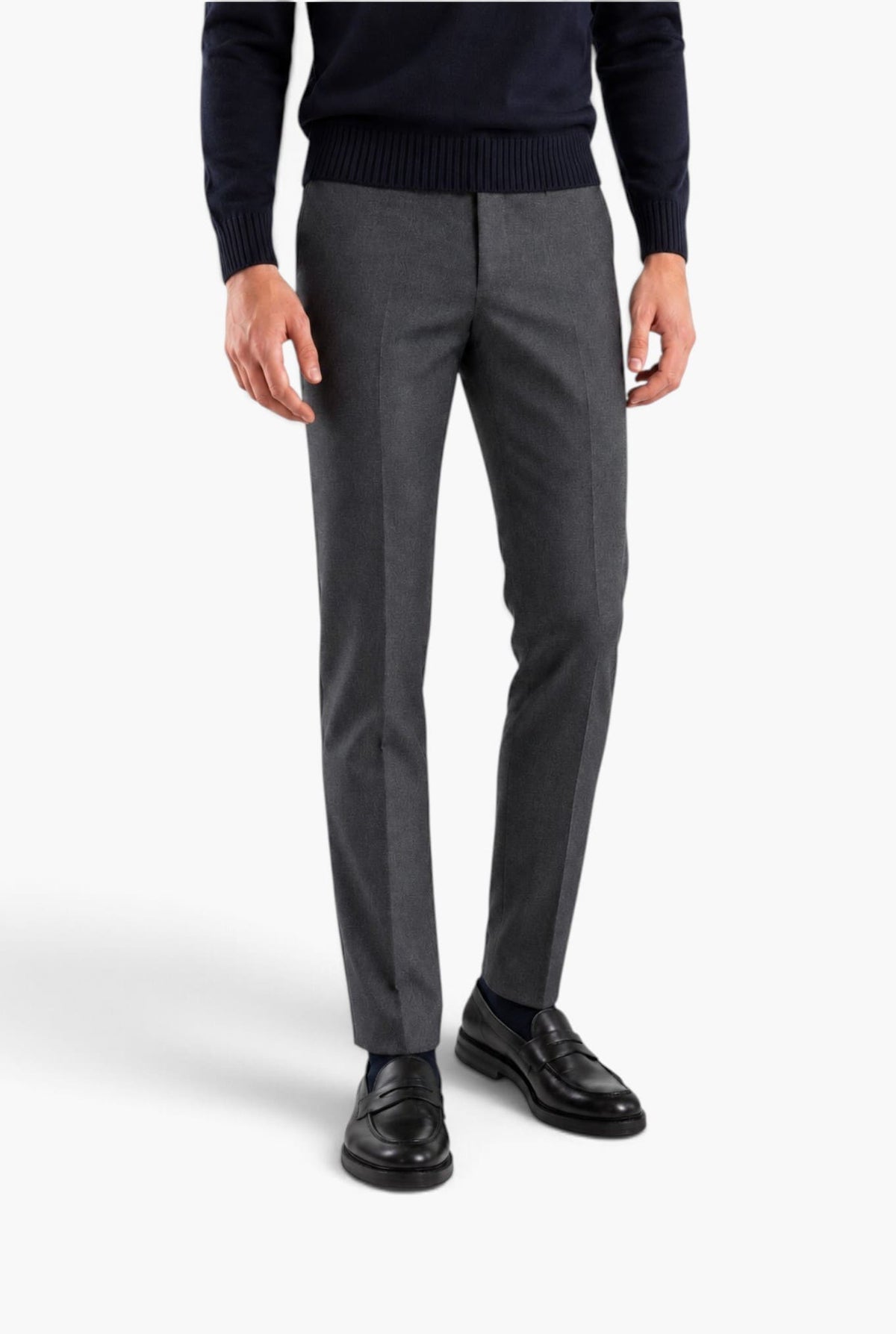 PT Pantaloni Flanella Lana Grigio Scuro