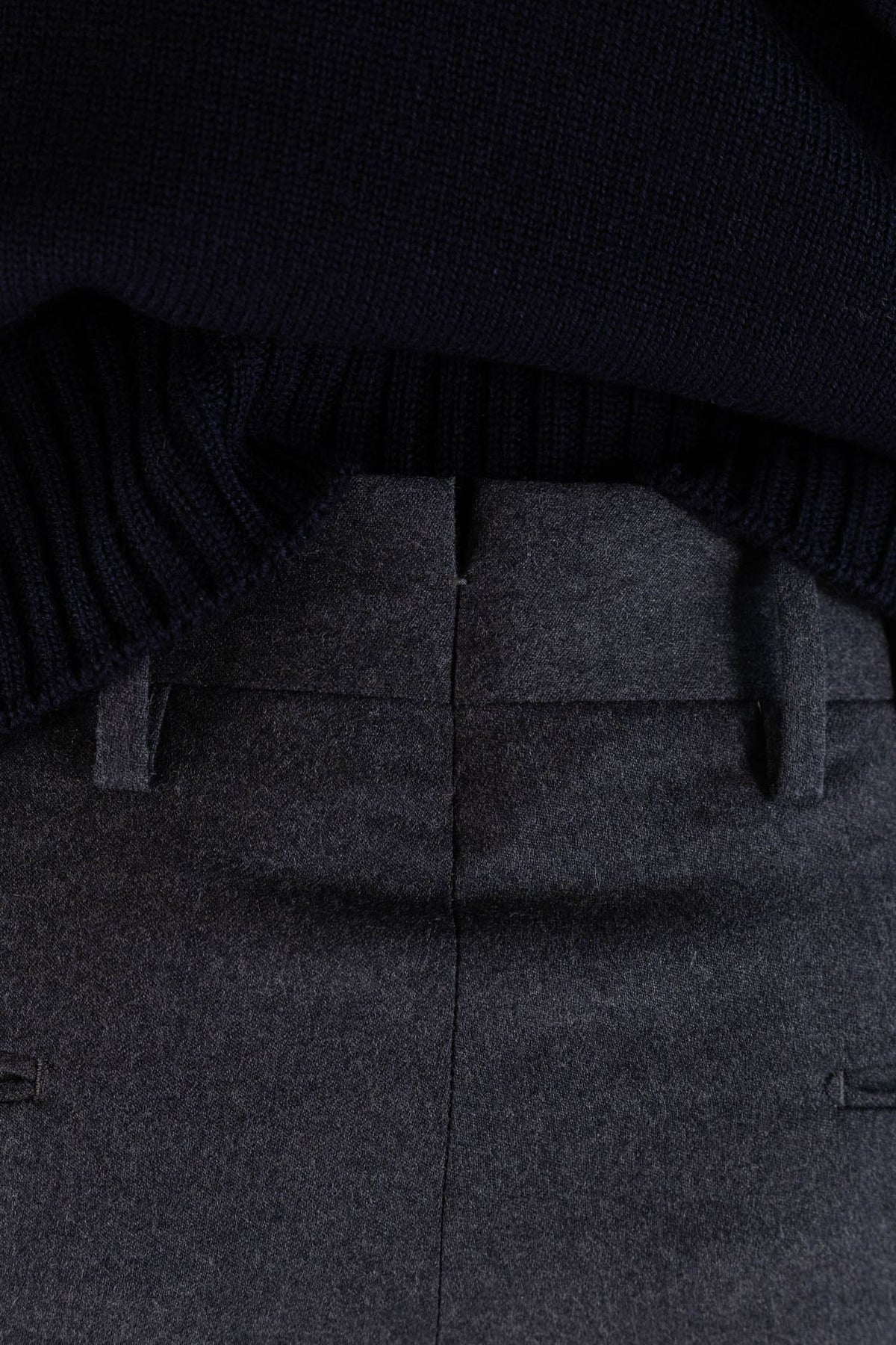 PT Pantaloni Flanella Lana Grigio Scuro