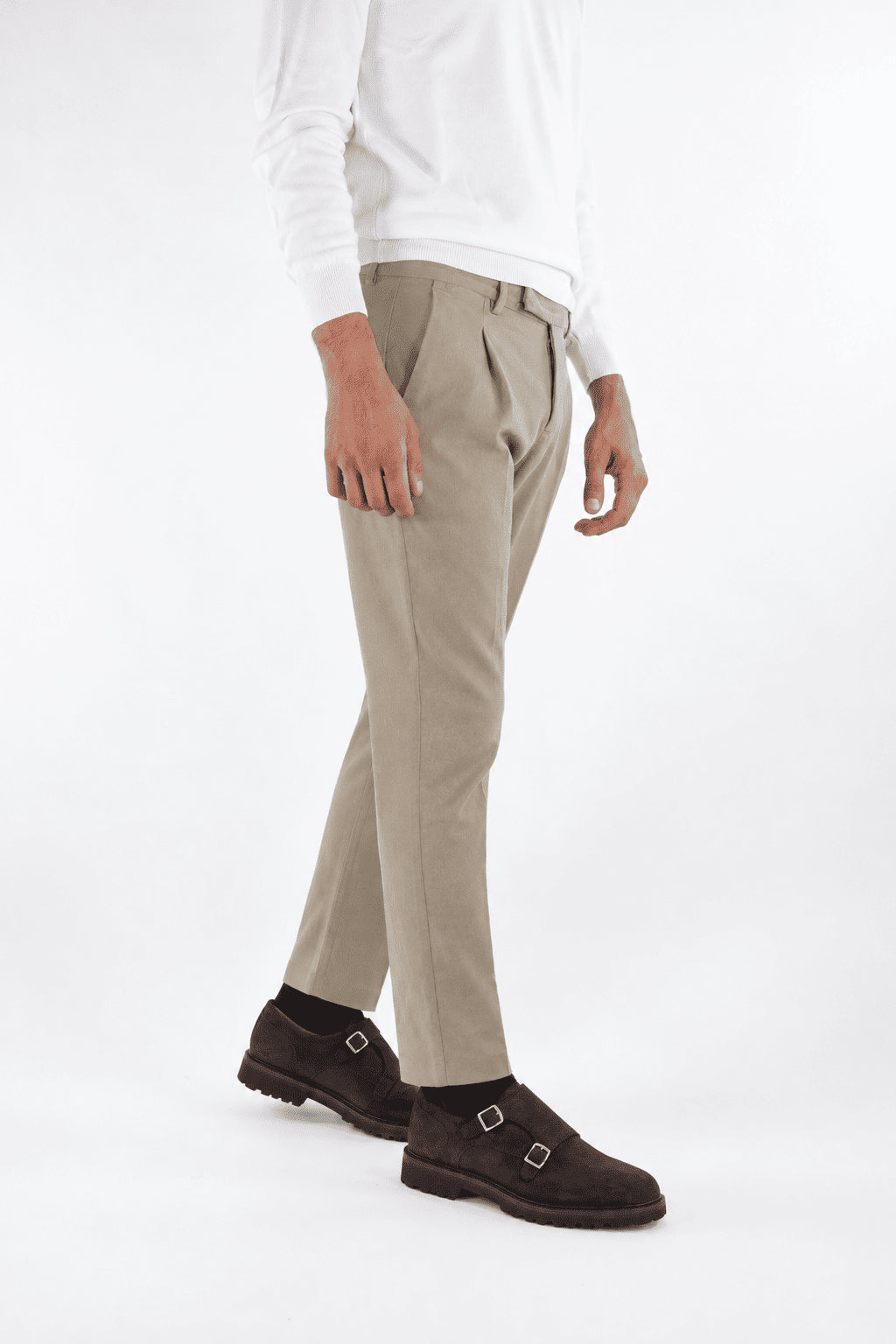 PT Pantaloni "Edge" Rebel Fit Cotone Beige