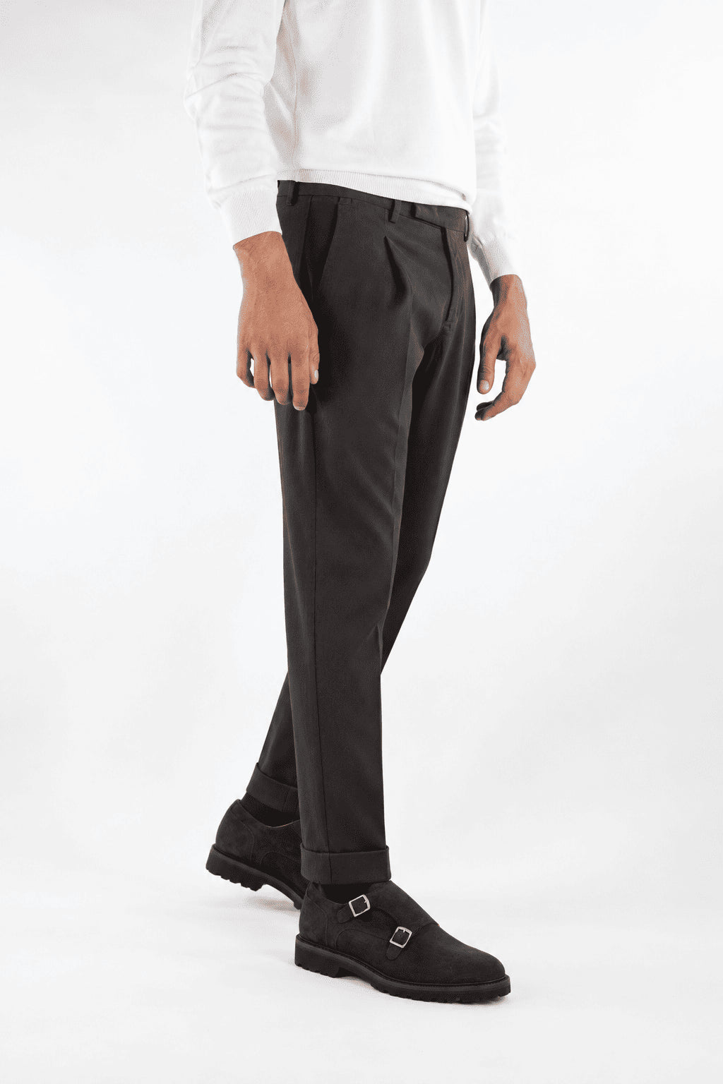 PT Pantaloni "Edge" Rebel Fit Cotone Moro
