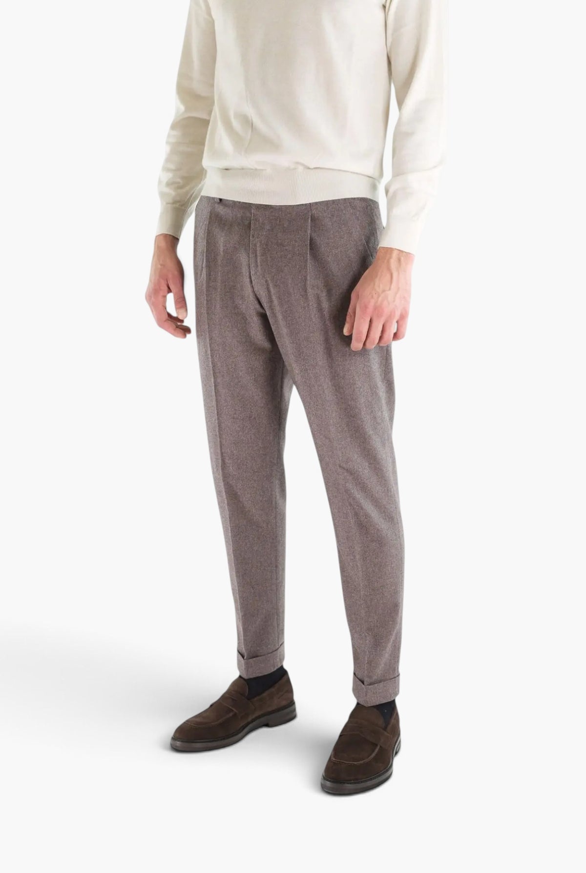 PT Pantaloni "Edge Rebel" Lana Cashmere Tortora