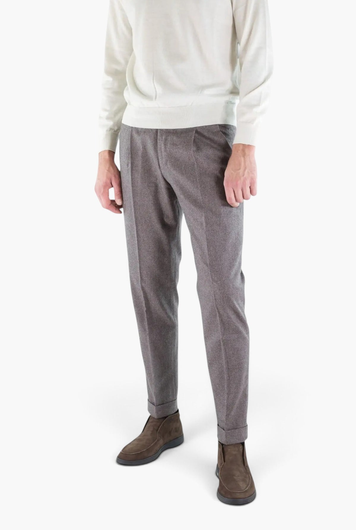 PT Pantaloni "Edge Rebel" Lana Cashmere Tortora