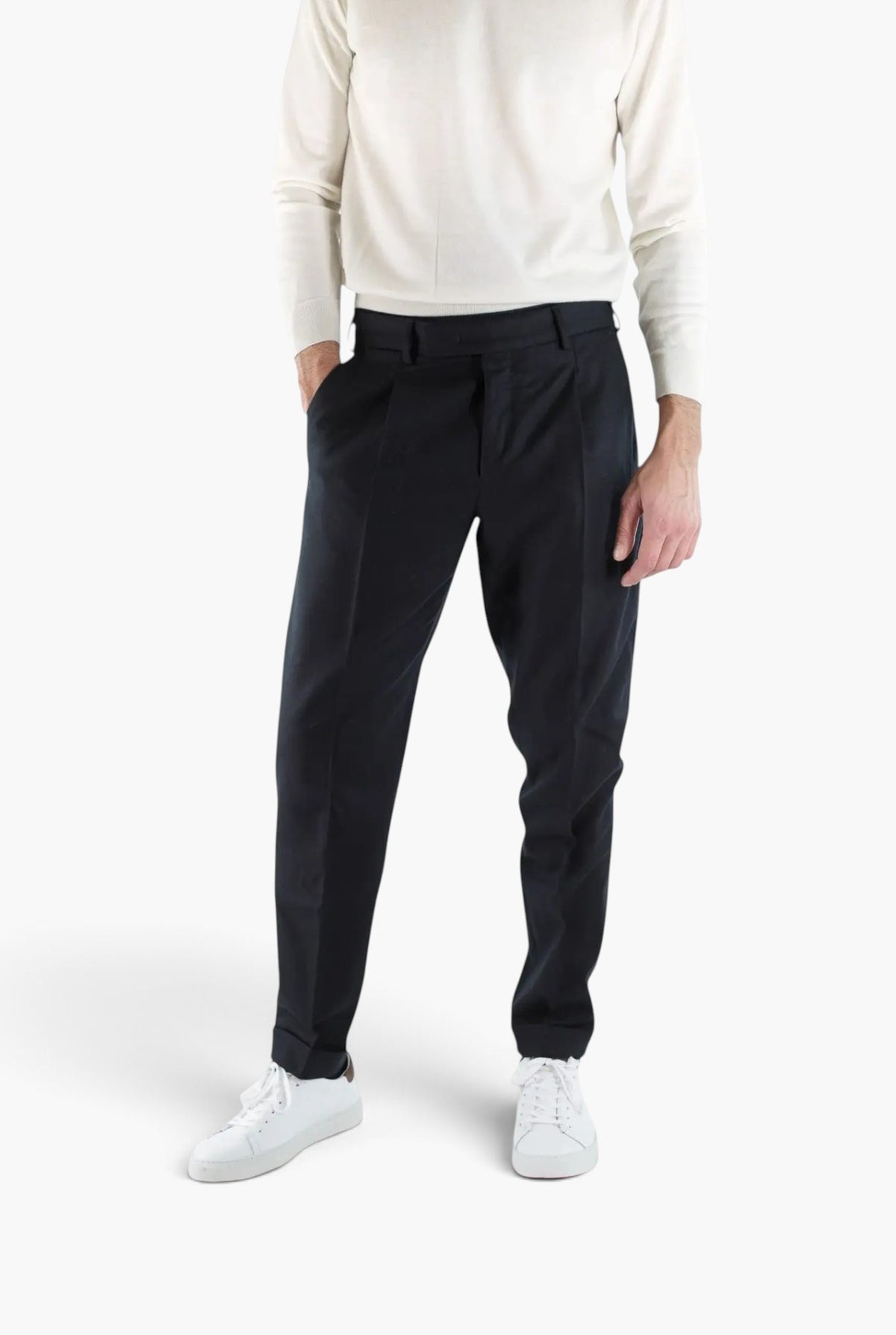 PT Pantaloni "Edge Rebel" Lana Cashmere Nero