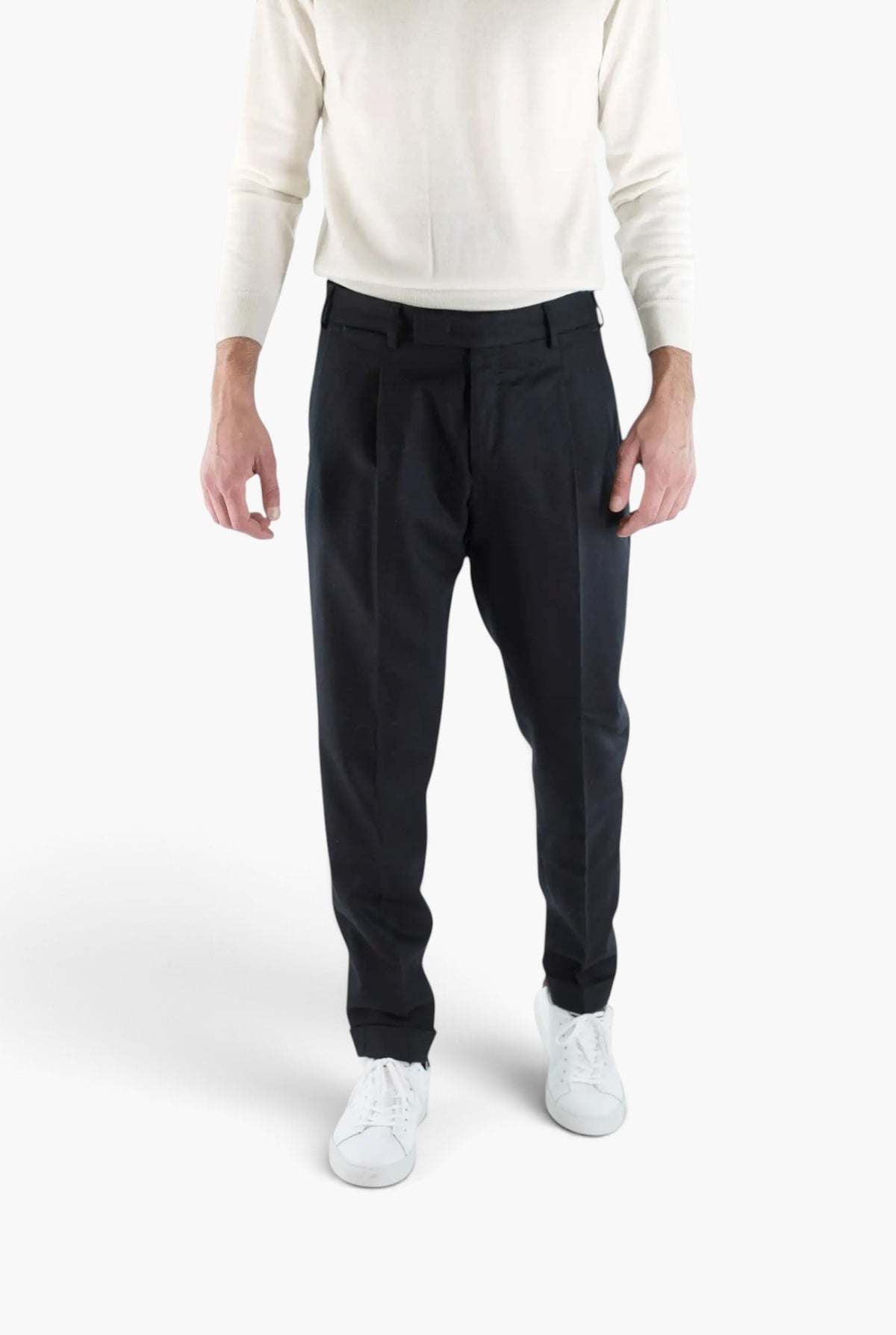 PT Pantaloni "Edge Rebel" Lana Cashmere Nero