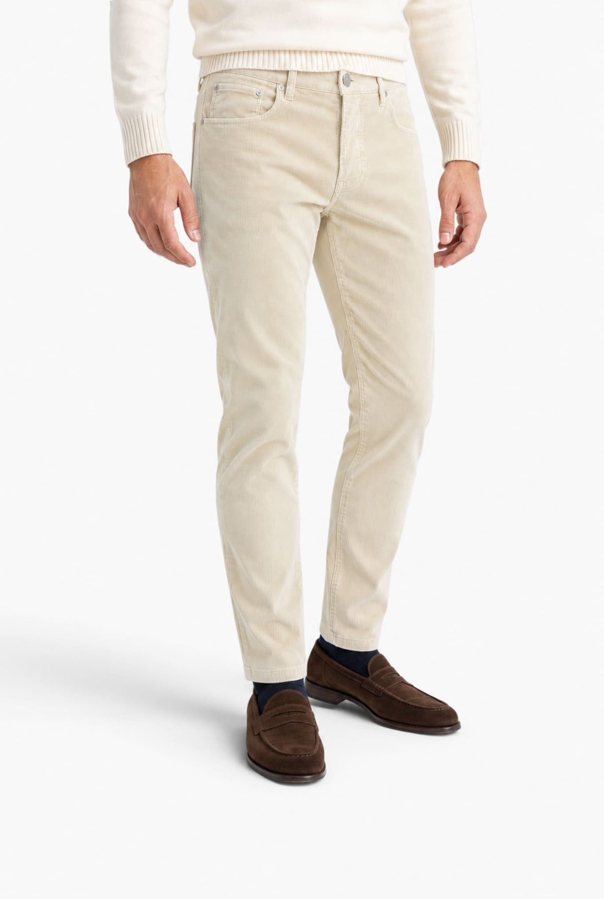 PT Pantaloni Velluto "Reggae" 5 Tasche Beige
