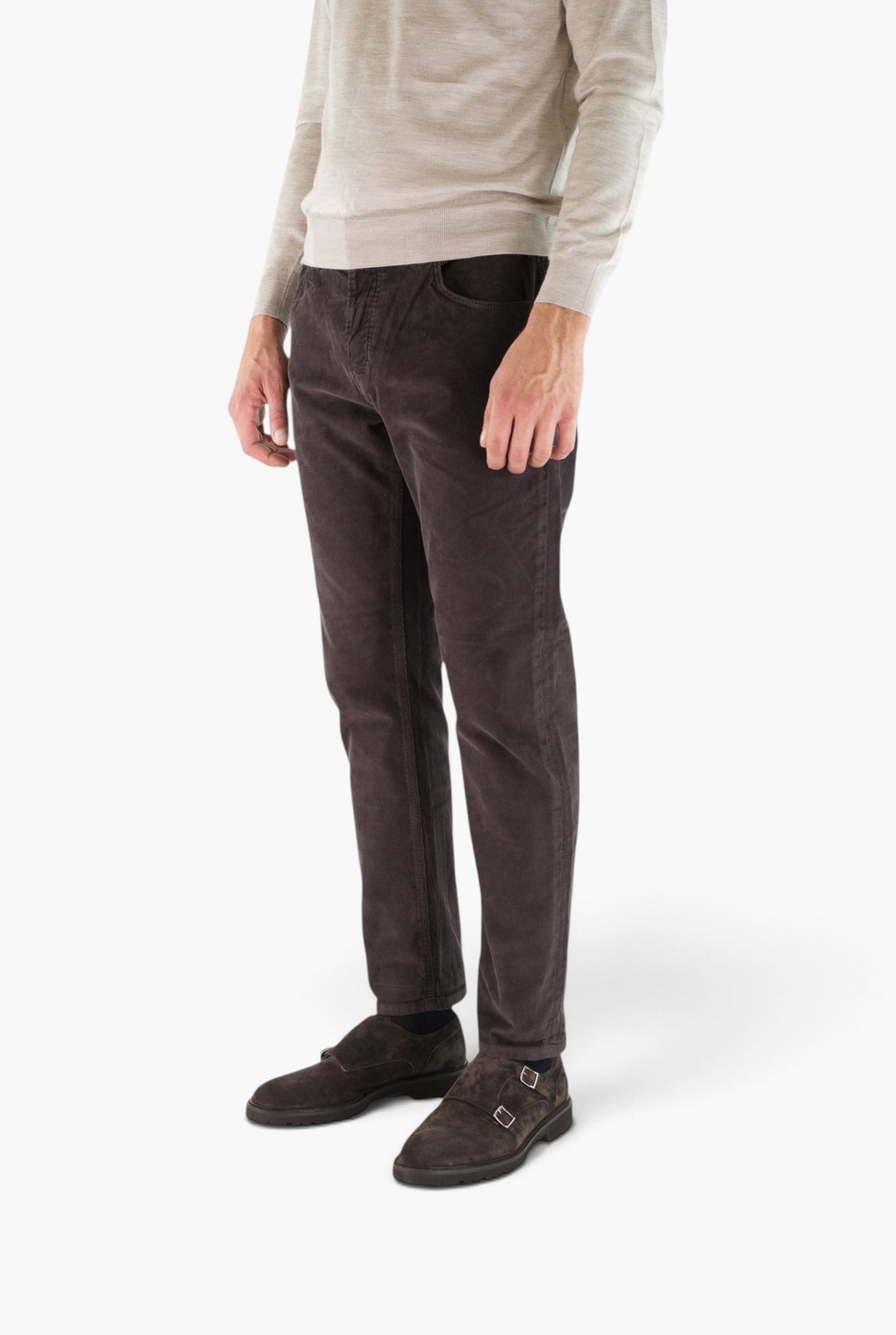 PT Pantaloni Velluto "Reggae" 5 Tasche Testa Moro