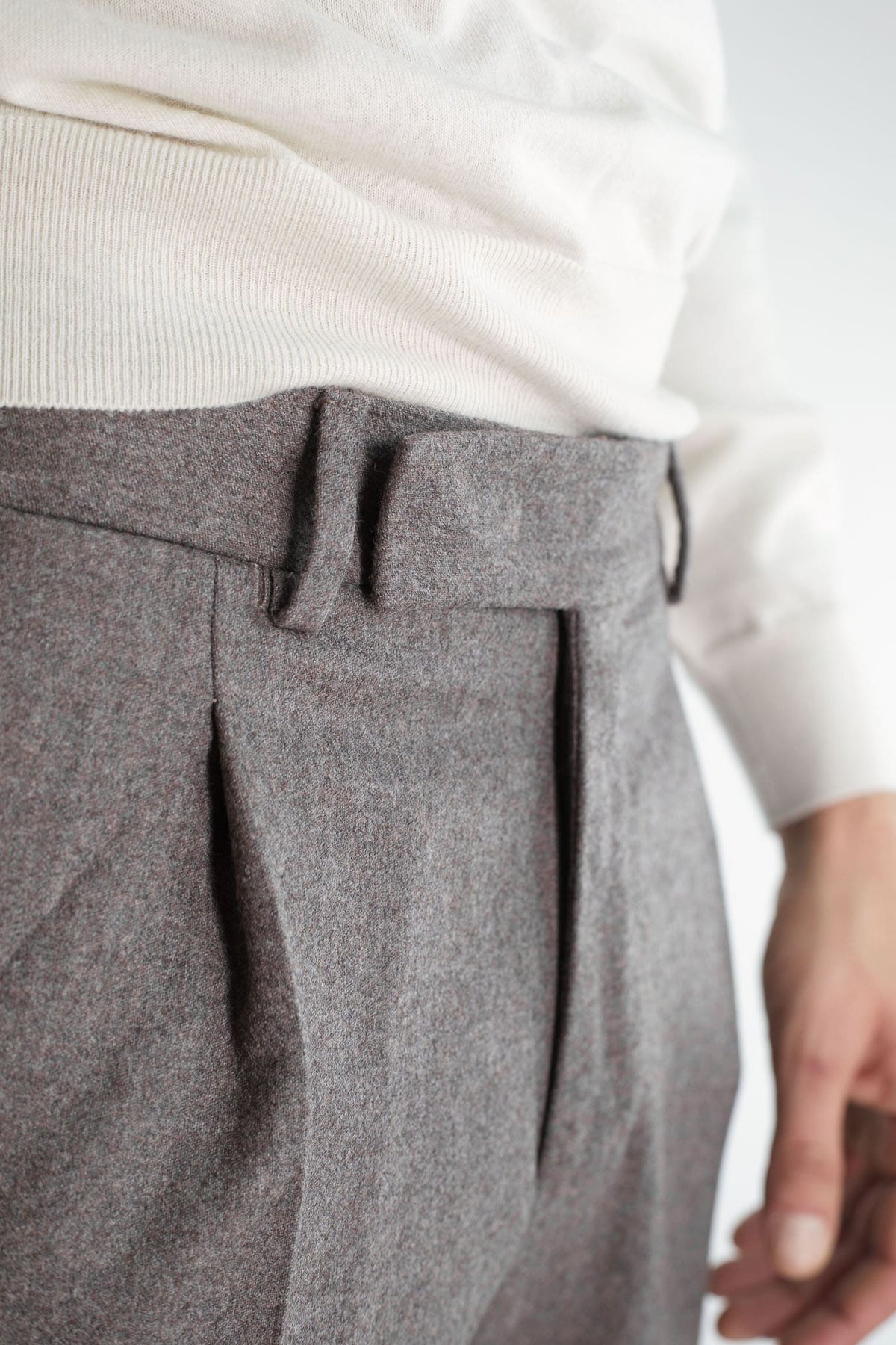 PT Pantaloni "Edge Rebel" Lana Cashmere Tortora