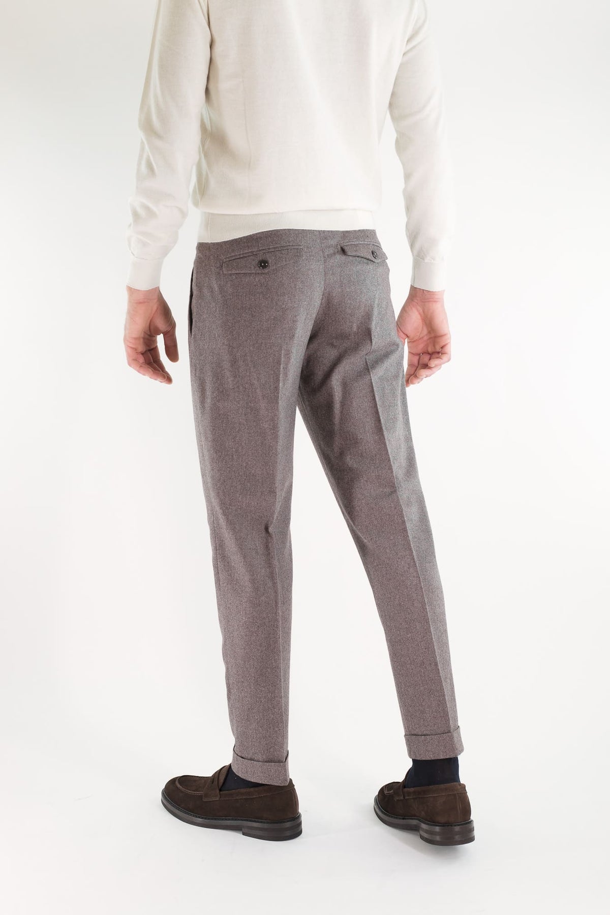 PT Pantaloni "Edge Rebel" Lana Cashmere Tortora
