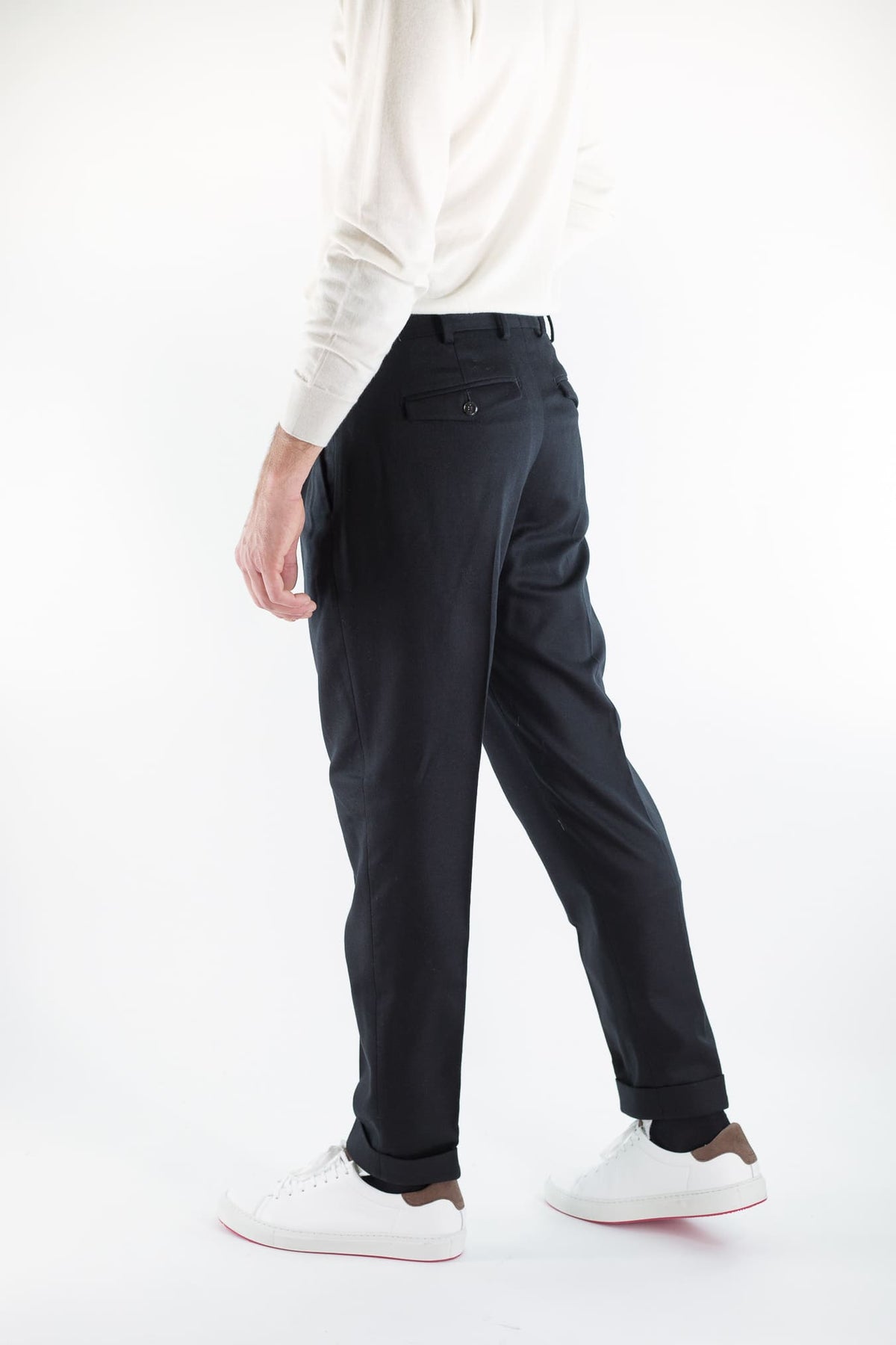 PT Pantaloni "Edge Rebel" Lana Cashmere Nero
