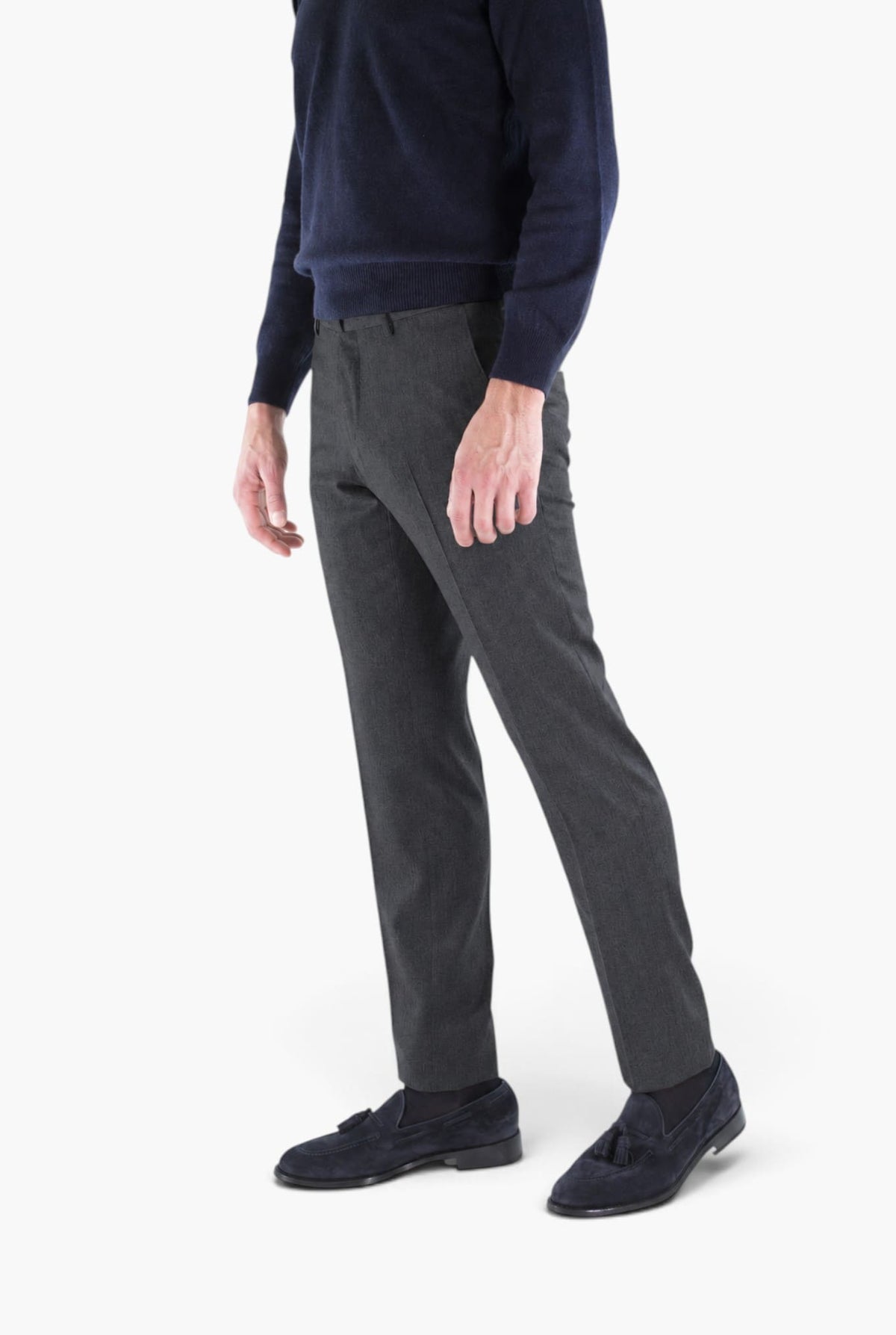 PT Pantaloni Lana Seta Grigio Scuro