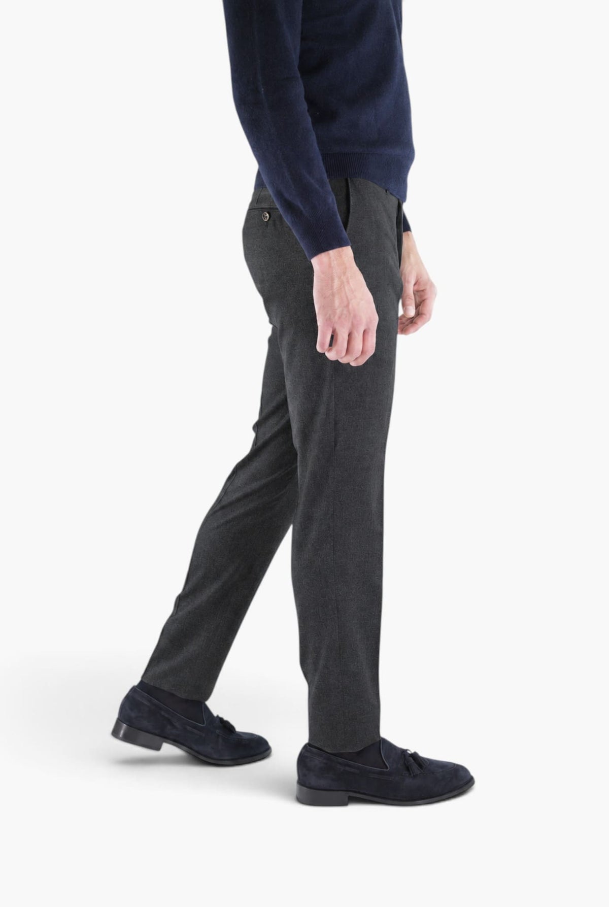 PT Pantaloni Lana Seta Grigio Scuro
