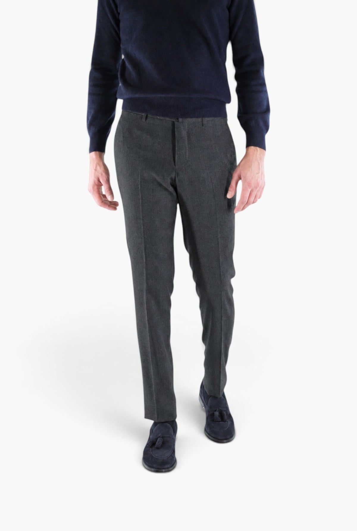 PT Pantaloni Lana Seta Grigio Scuro