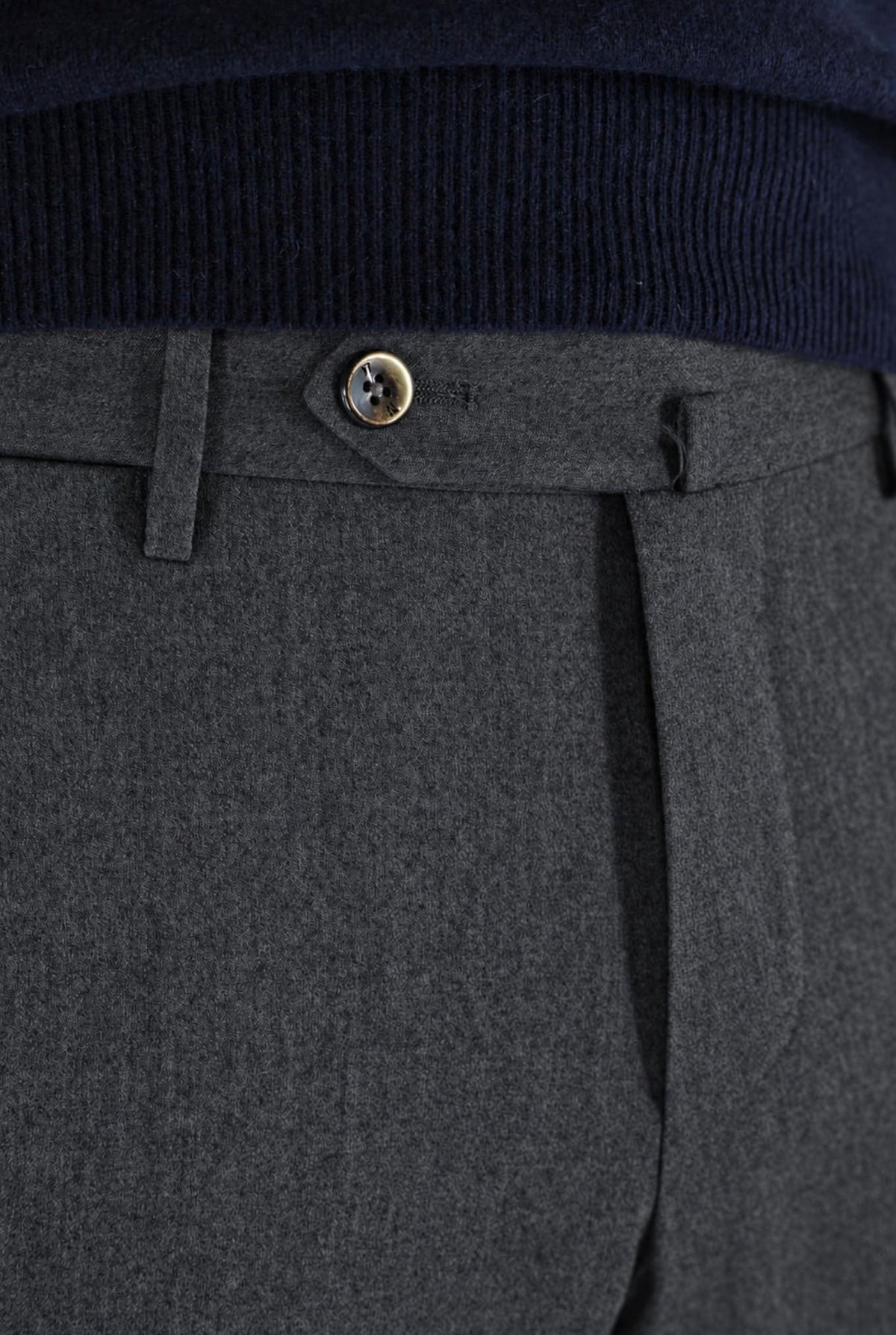 PT Pantaloni Lana Seta Grigio Scuro