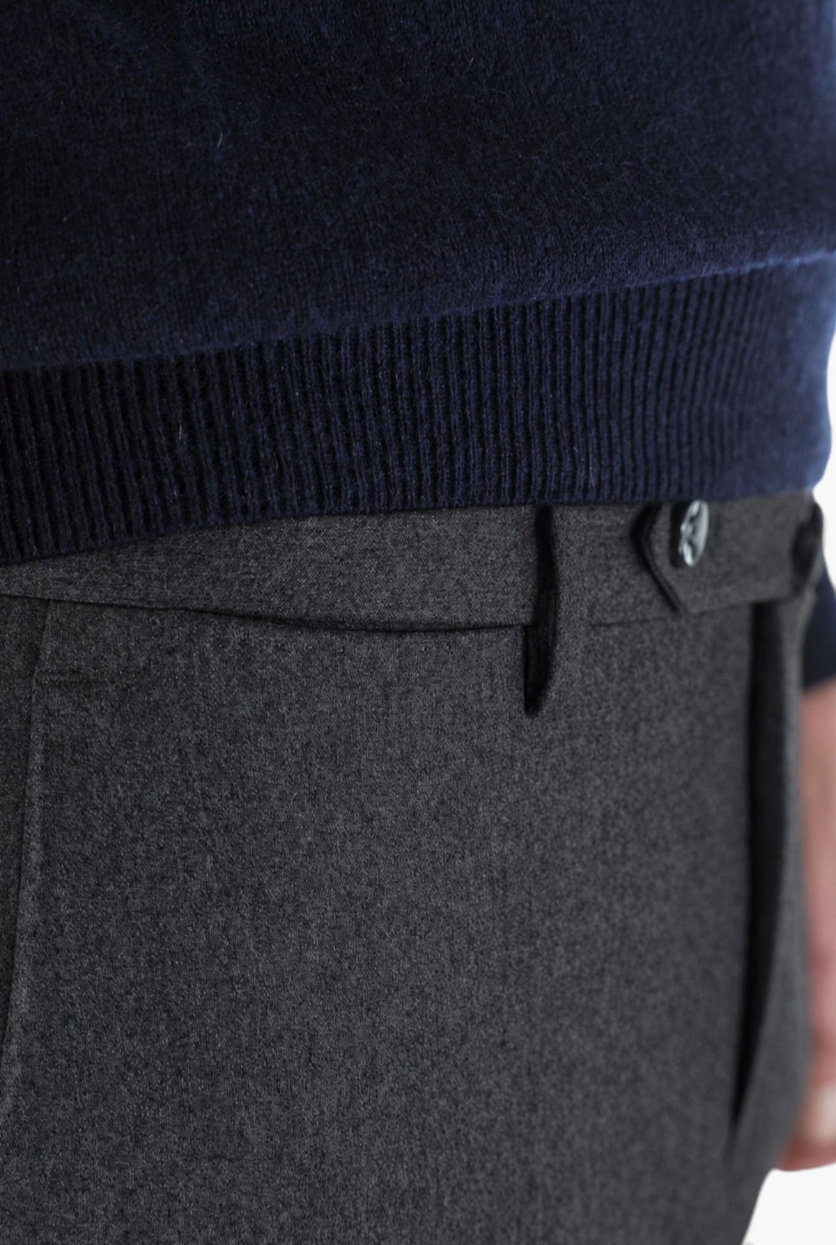 PT Pantaloni Lana Seta Grigio Scuro