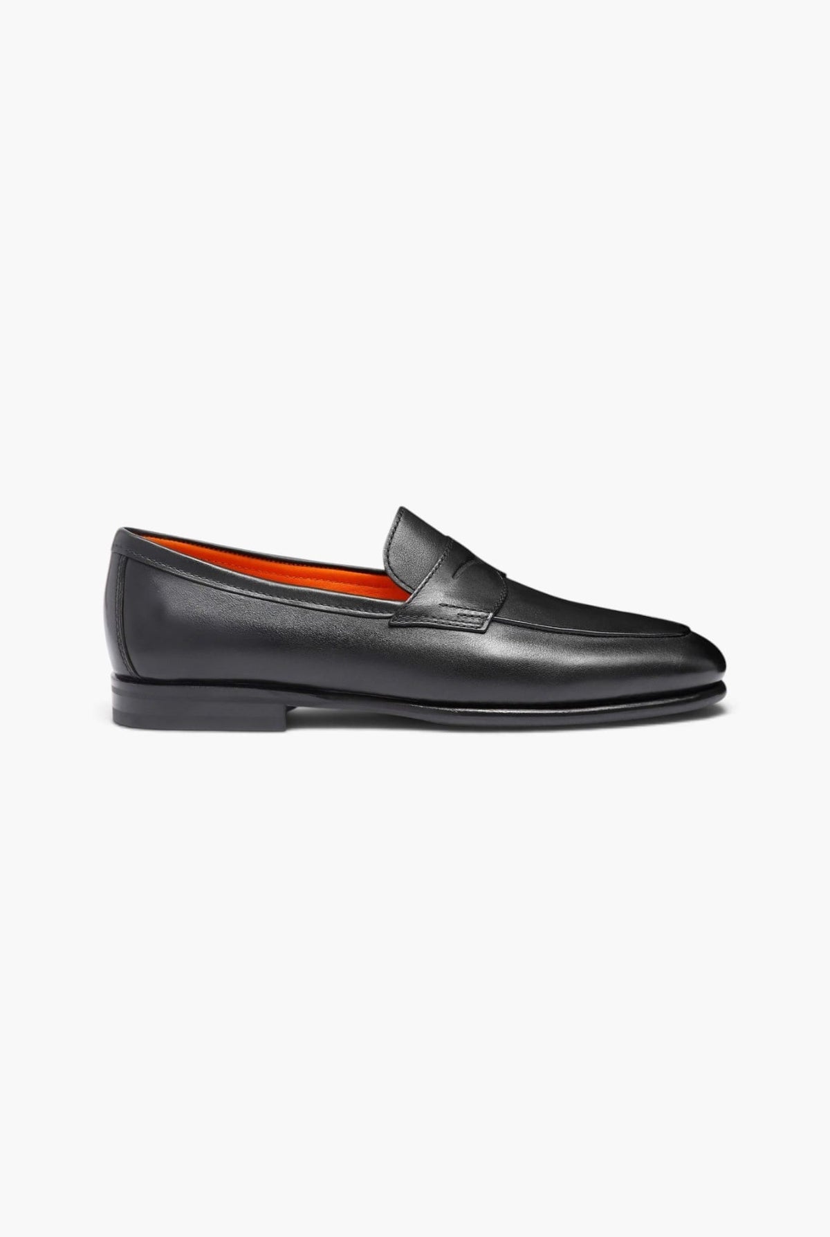 SANTONI Mocassini Penny "Carlo" Pelle Nera