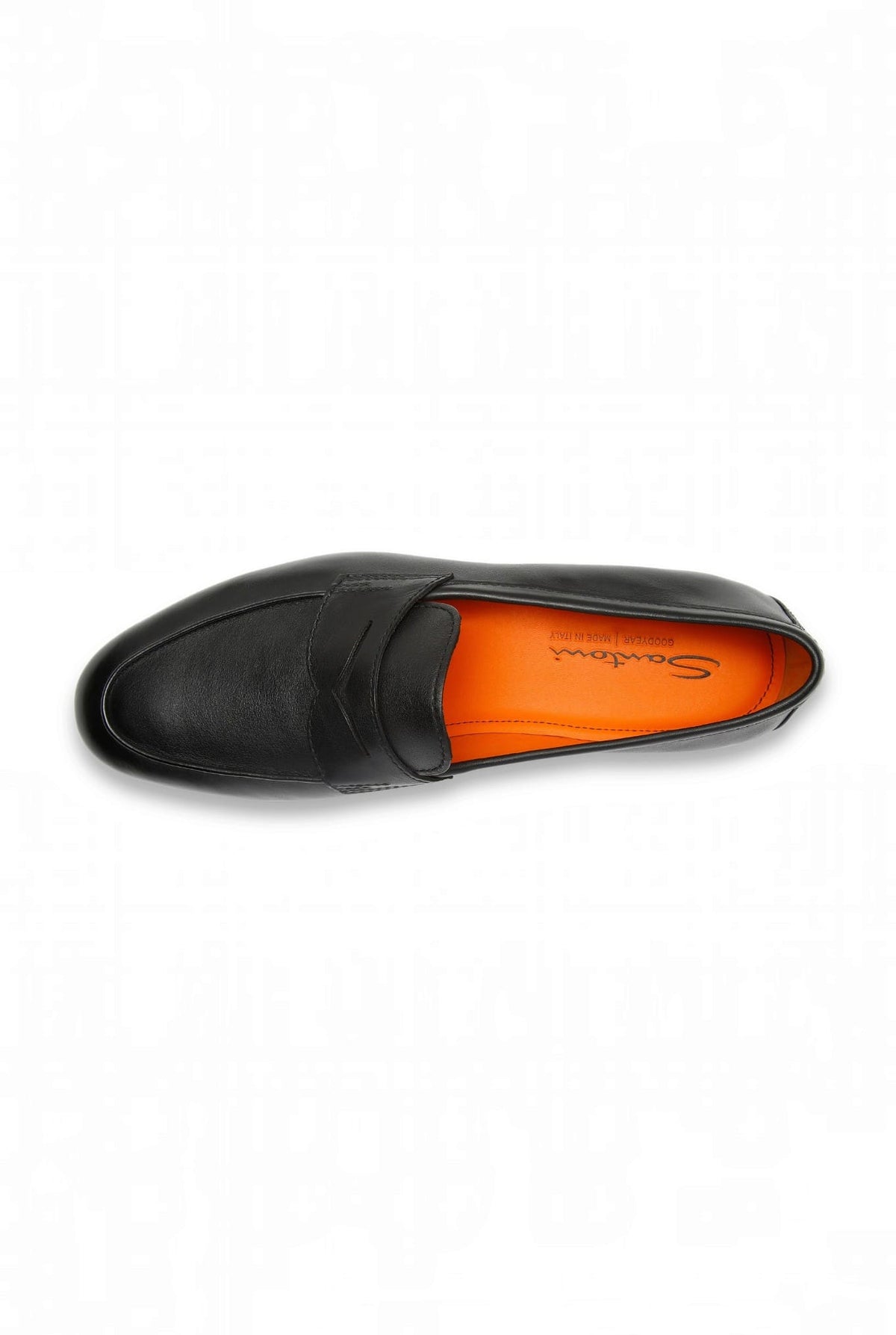 SANTONI Mocassini Penny "Carlo" Pelle Nera