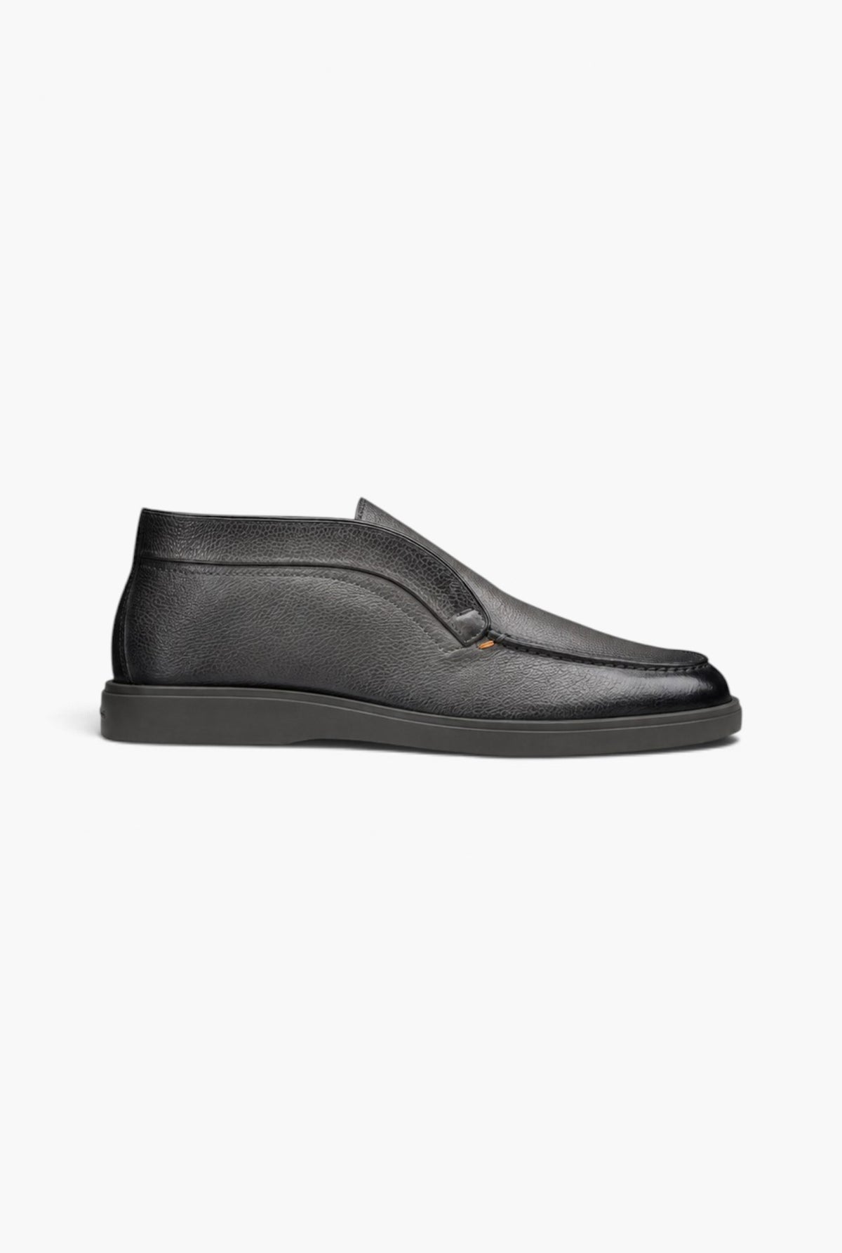 SANTONI Polacchine "Dragon" Pelle Bottalata Grigio Antracite