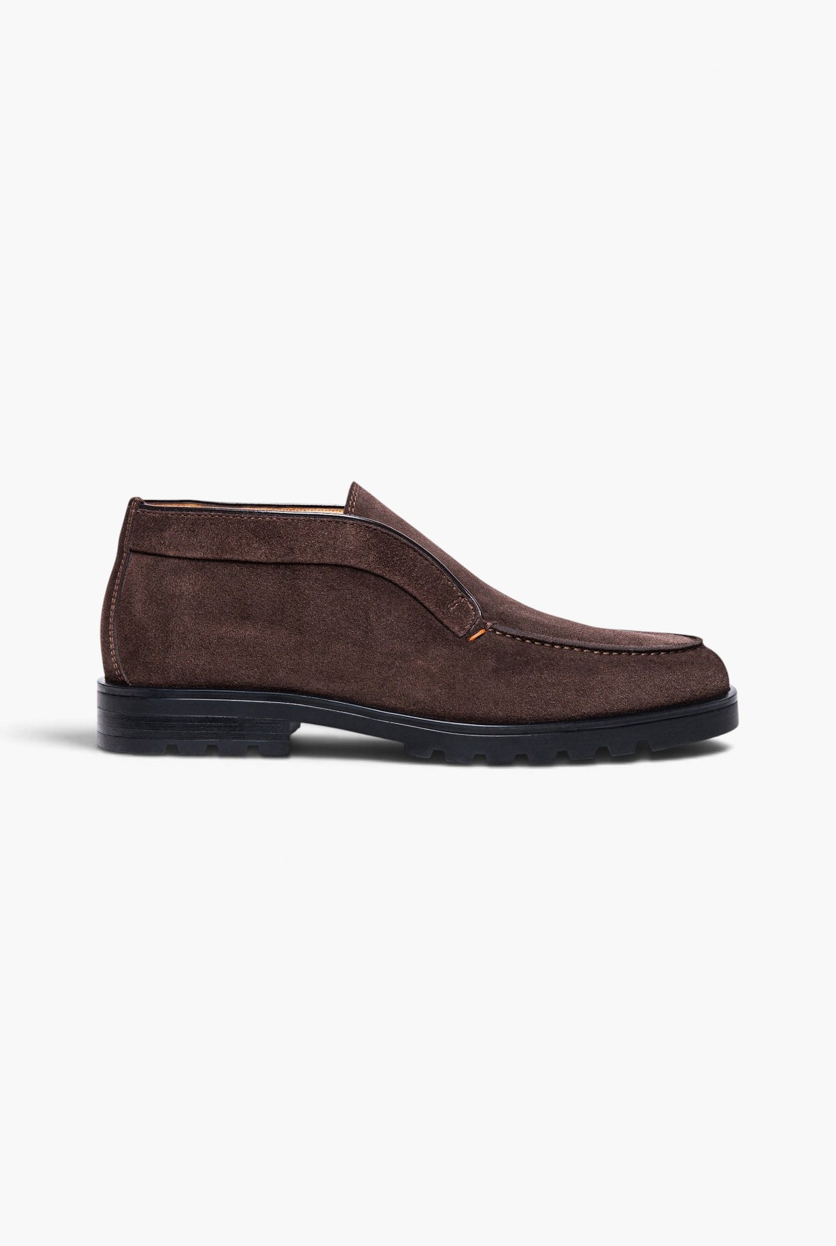 SANTONI Polacchine "Rock" Suede Testa Moro
