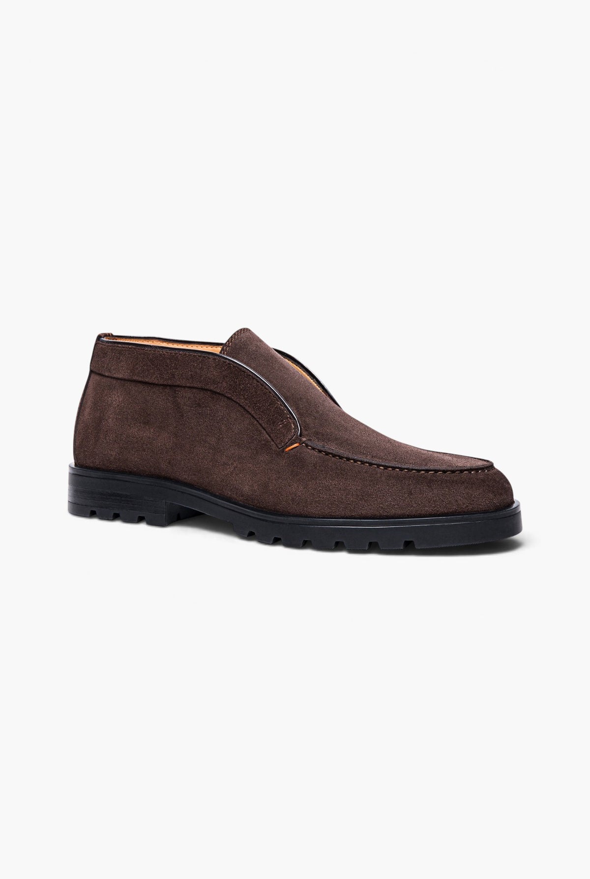 SANTONI Polacchine "Rock" Suede Testa Moro