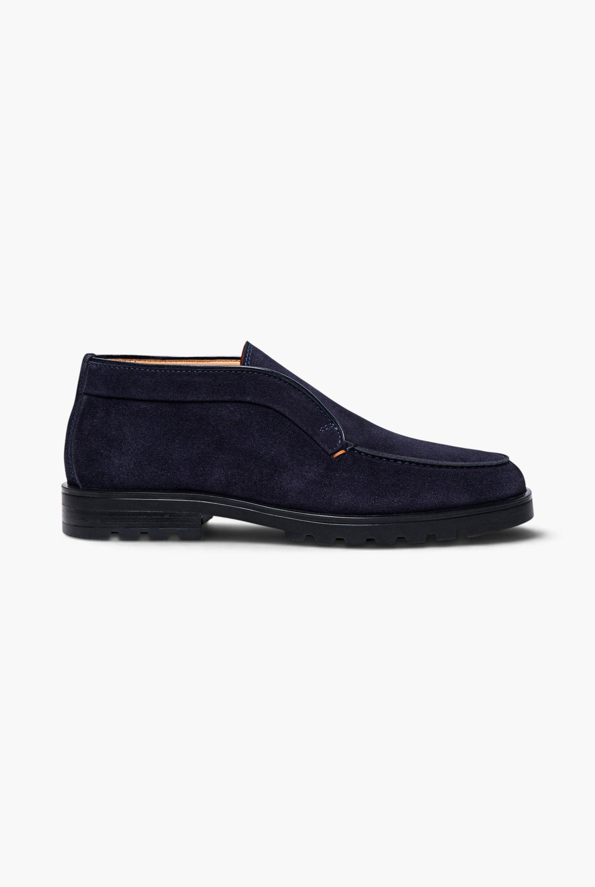 SANTONI Polacchine "Rock" Suede Blu Scuro