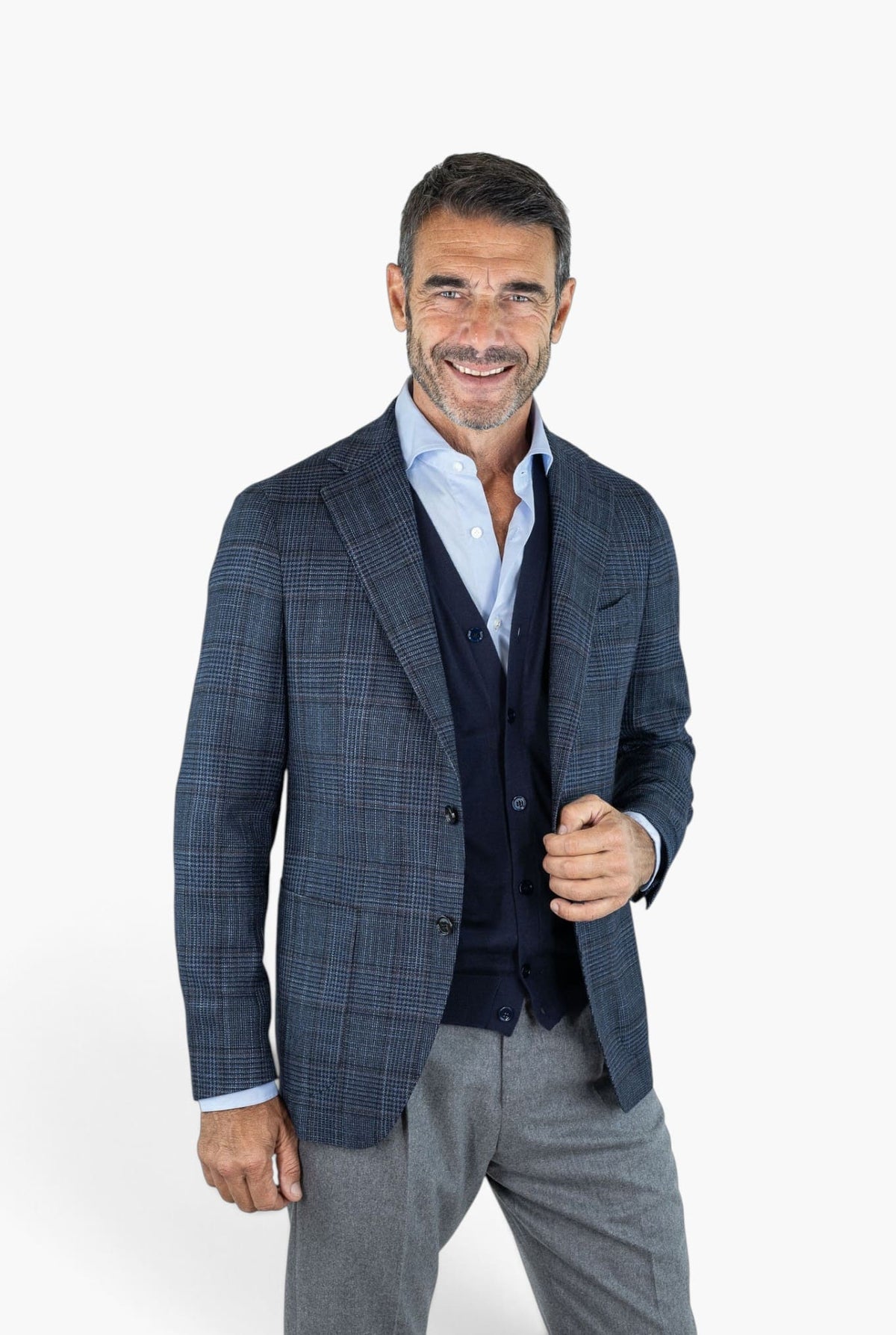 TAGLIATORE Giacca Principe di Galles Blu