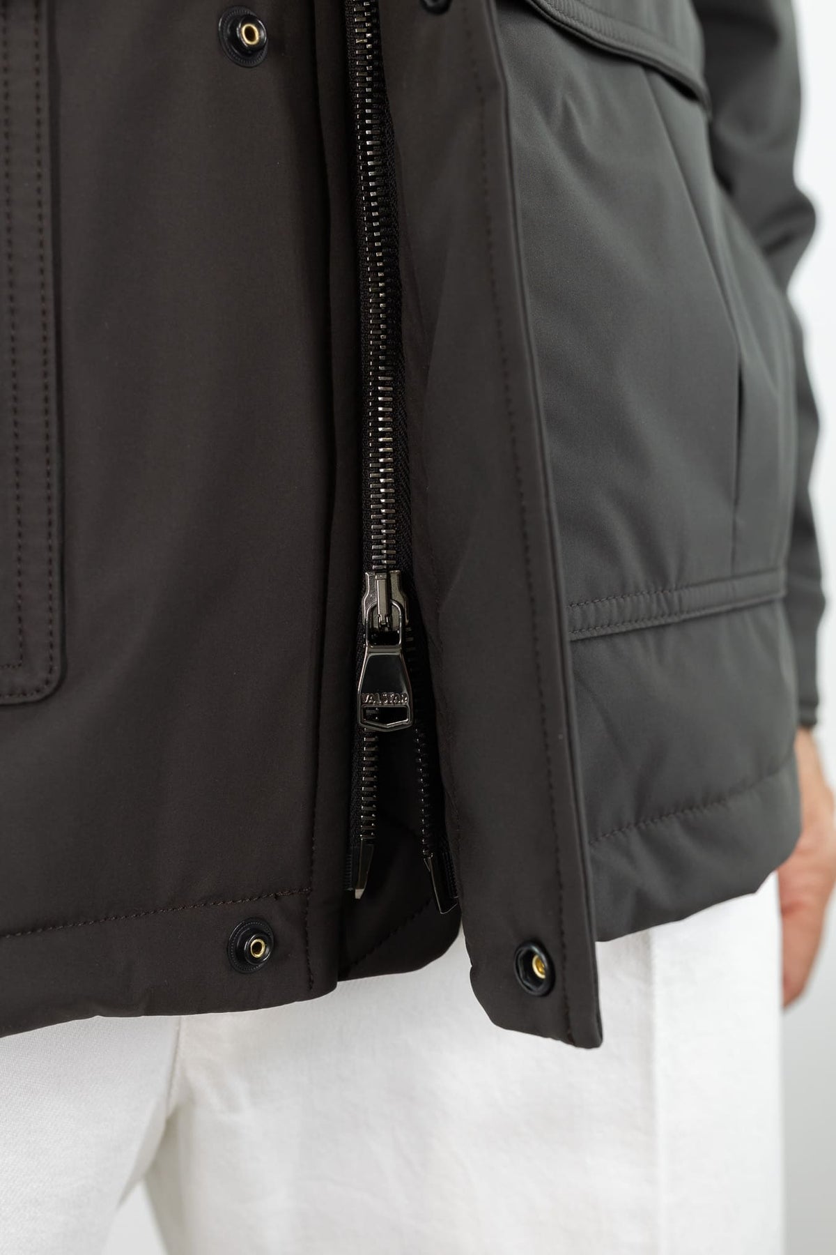 VALSTAR Field Jacket "Brera" Microfibra Marrone Ebano