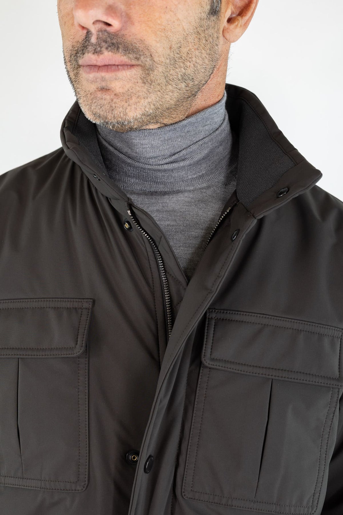 VALSTAR Field Jacket "Brera" Microfibra Marrone Ebano
