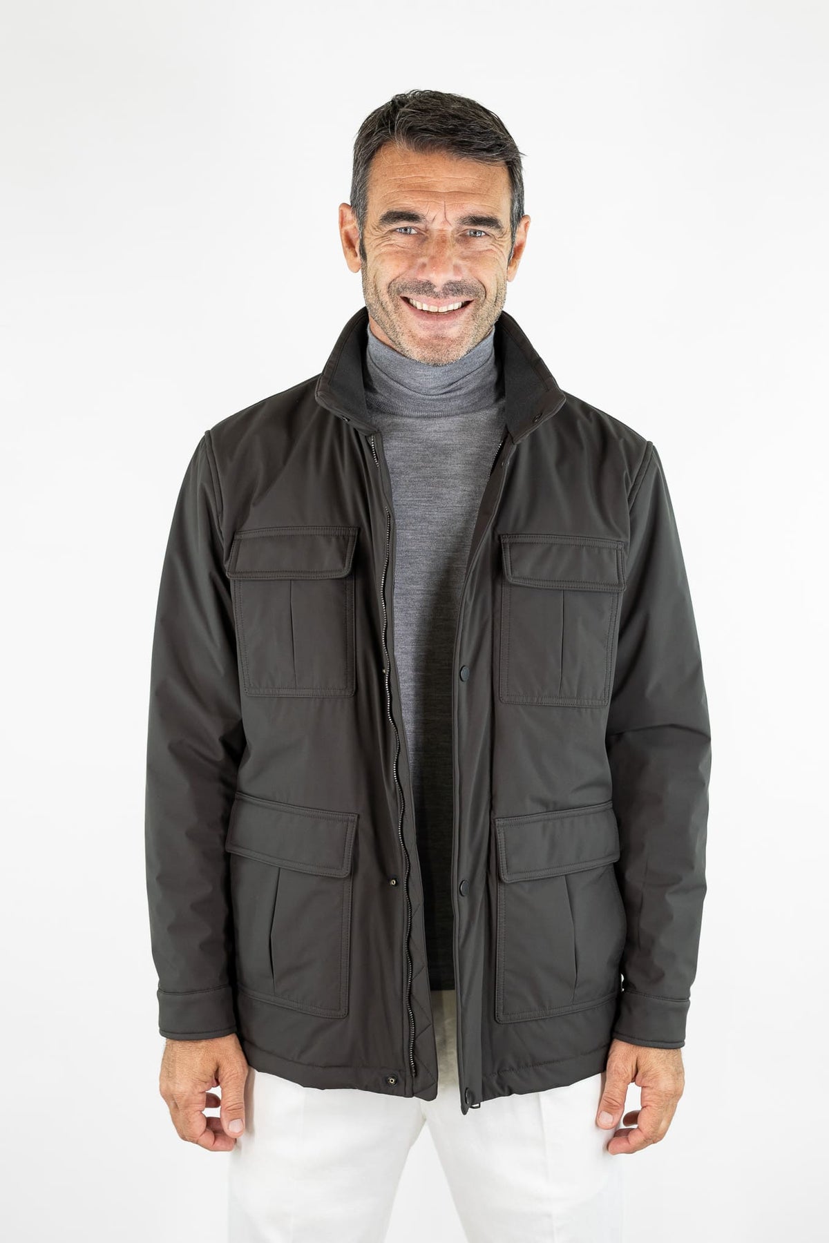 VALSTAR Field Jacket "Brera" Microfibra Marrone Ebano