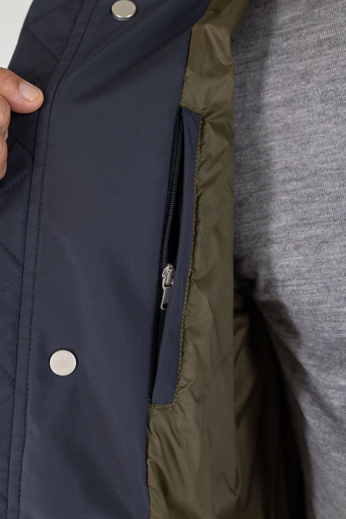 VALSTAR Field Jacket "Brera" Microfibra Blu Navy