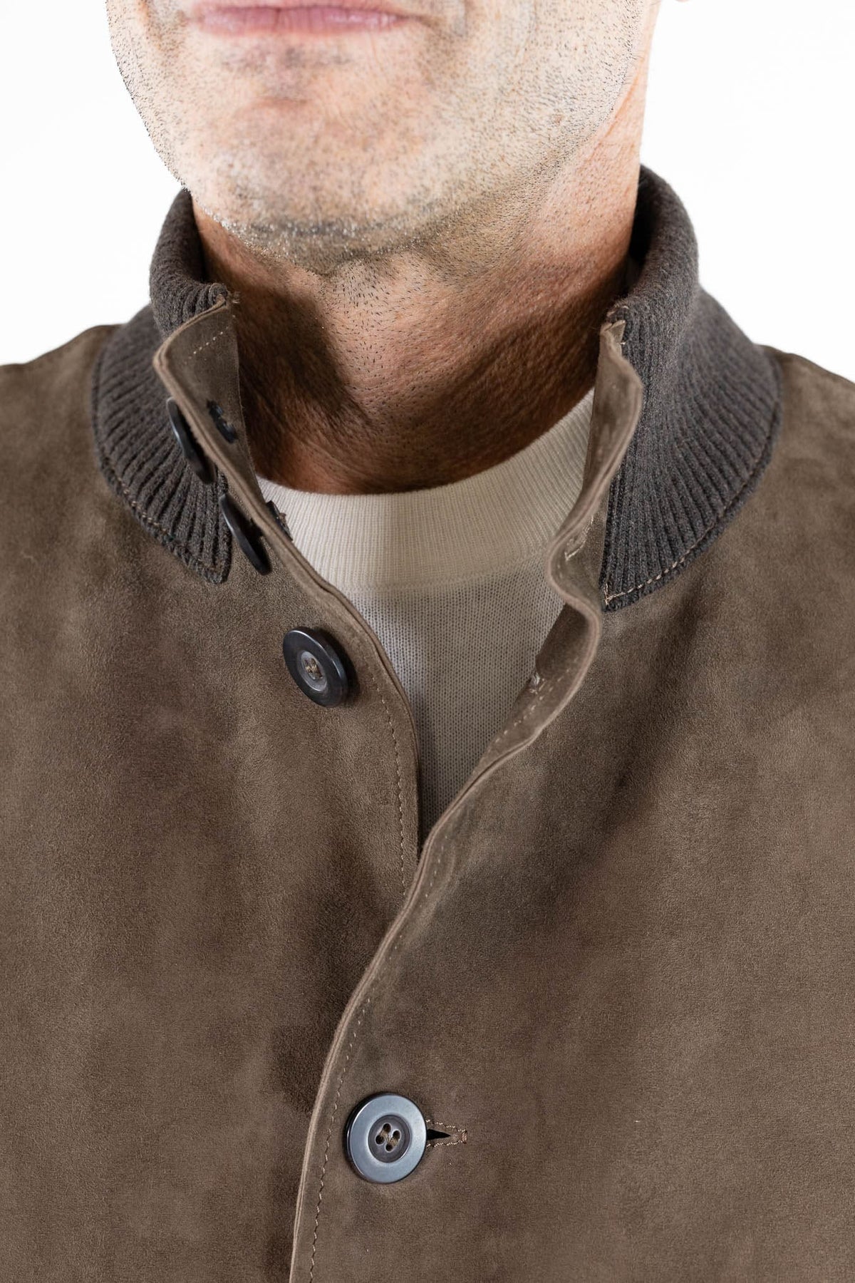 VOLFAGLI Bomber Suede Marrone Foderato