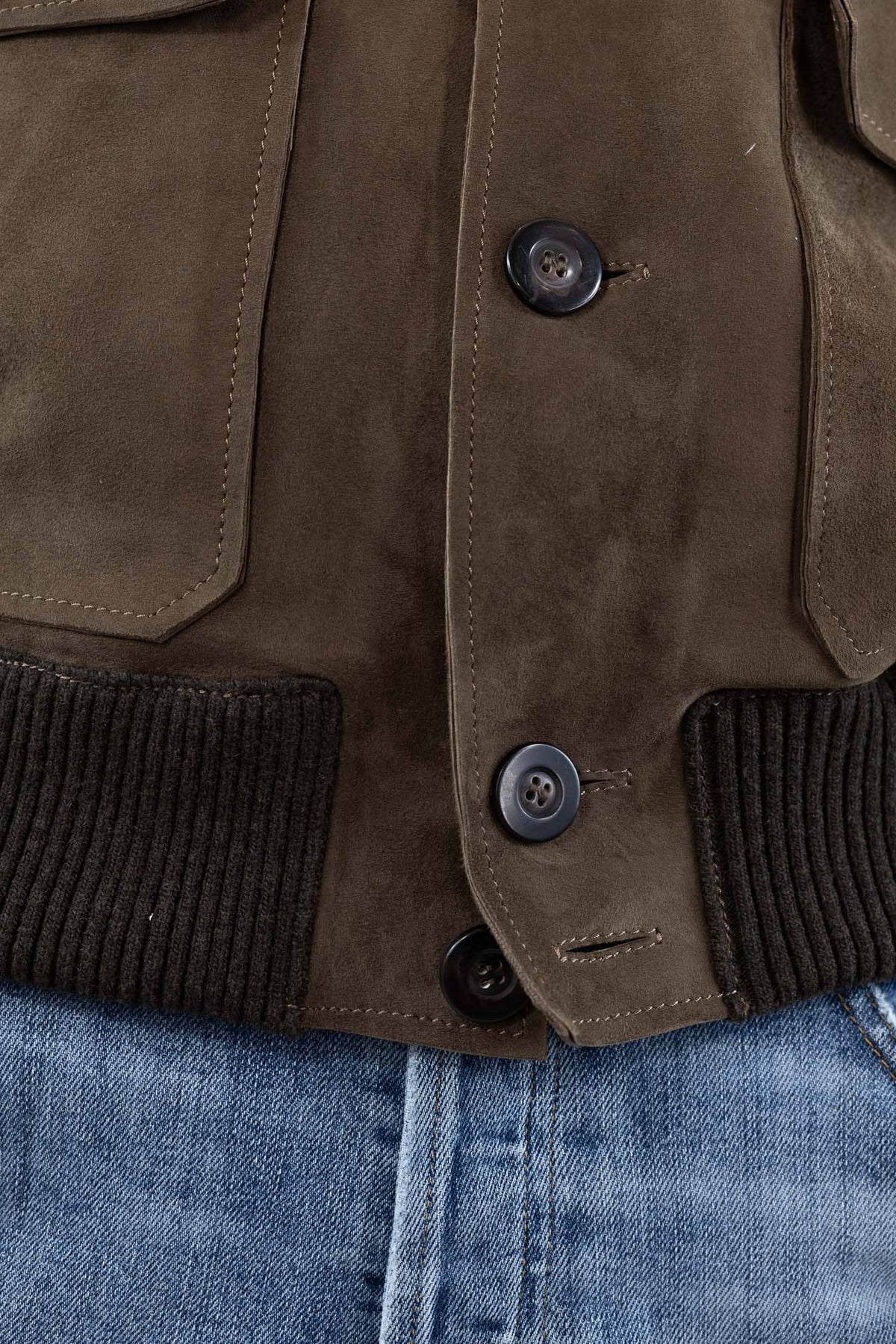 VOLFAGLI Bomber Suede Marrone Foderato