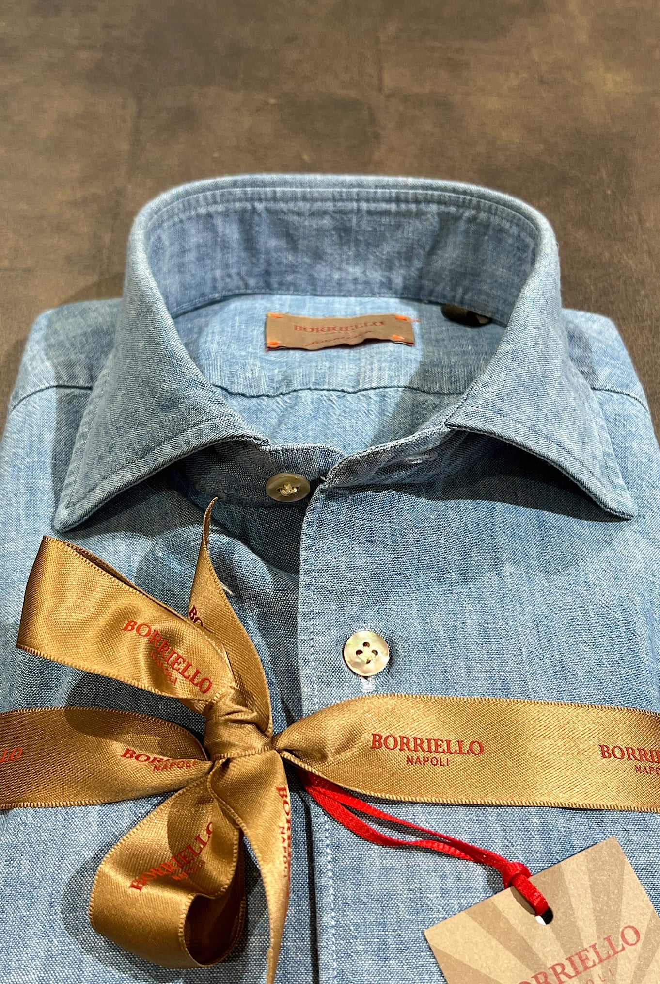 BORRIELLO Camicia Denim Chambray