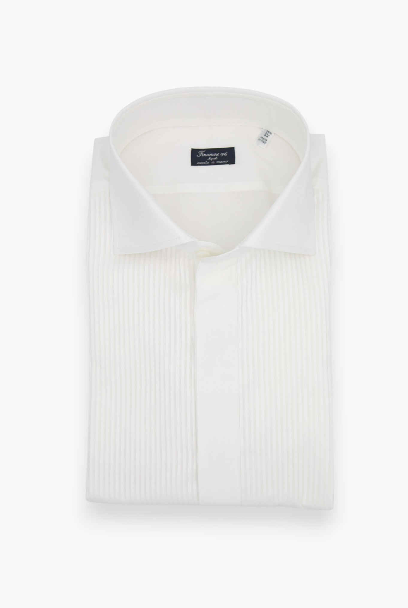 FINAMORE Camicia "Tuxedo" Smoking Bianca