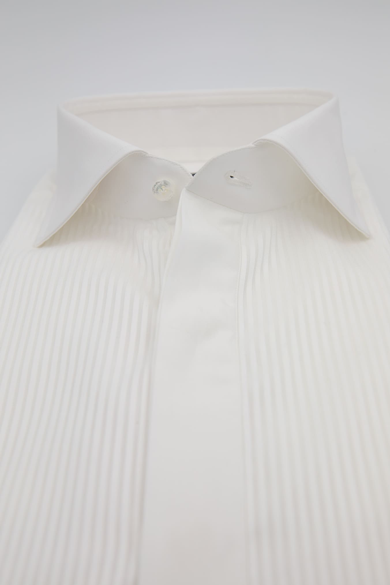 FINAMORE Camicia "Tuxedo" Smoking Bianca