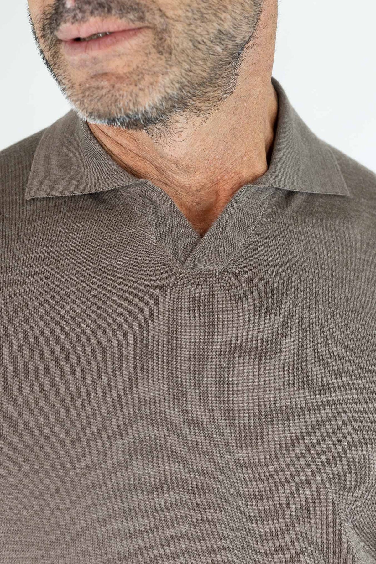 OTTAVIANI Polo "Wish" Skipper Merinos Tortora