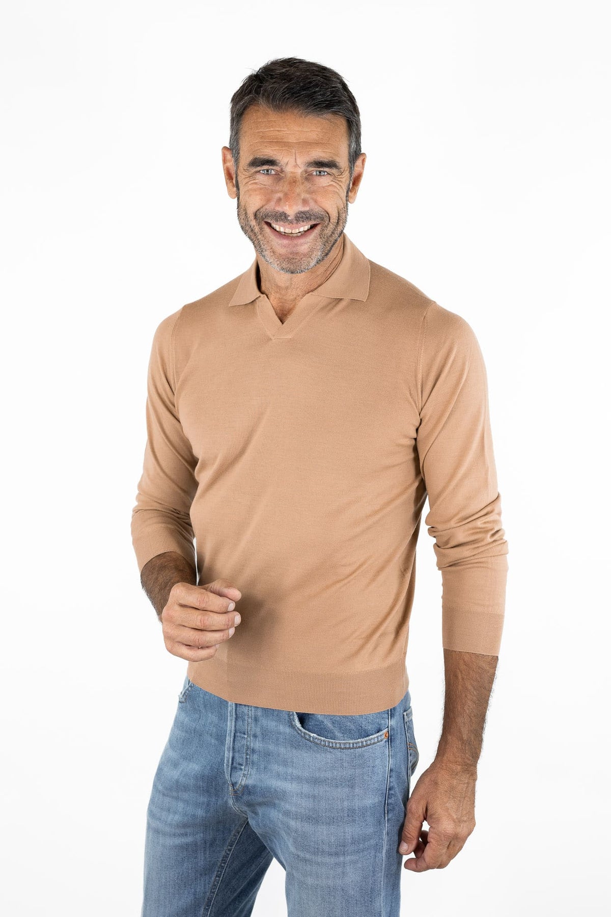 OTTAVIANI Polo "Wish" Skipper Merinos Camel